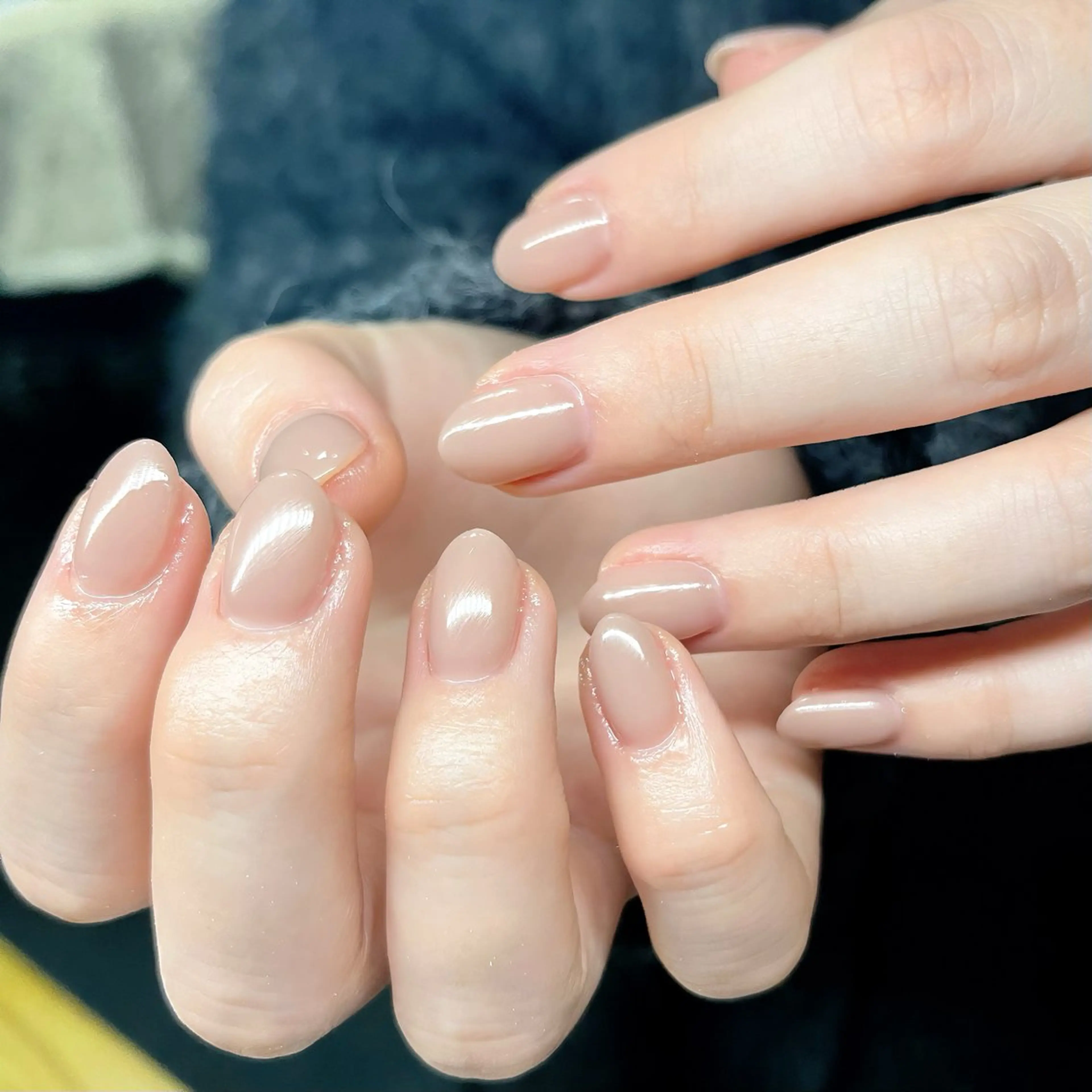ネイル オフィスネイル ワンカラーネイル ショートネイル シンプルネイル ハンドネイル ハンドケア 🎀NAIL🎀 AI🪄︎︎◝✩のネイルデザイン