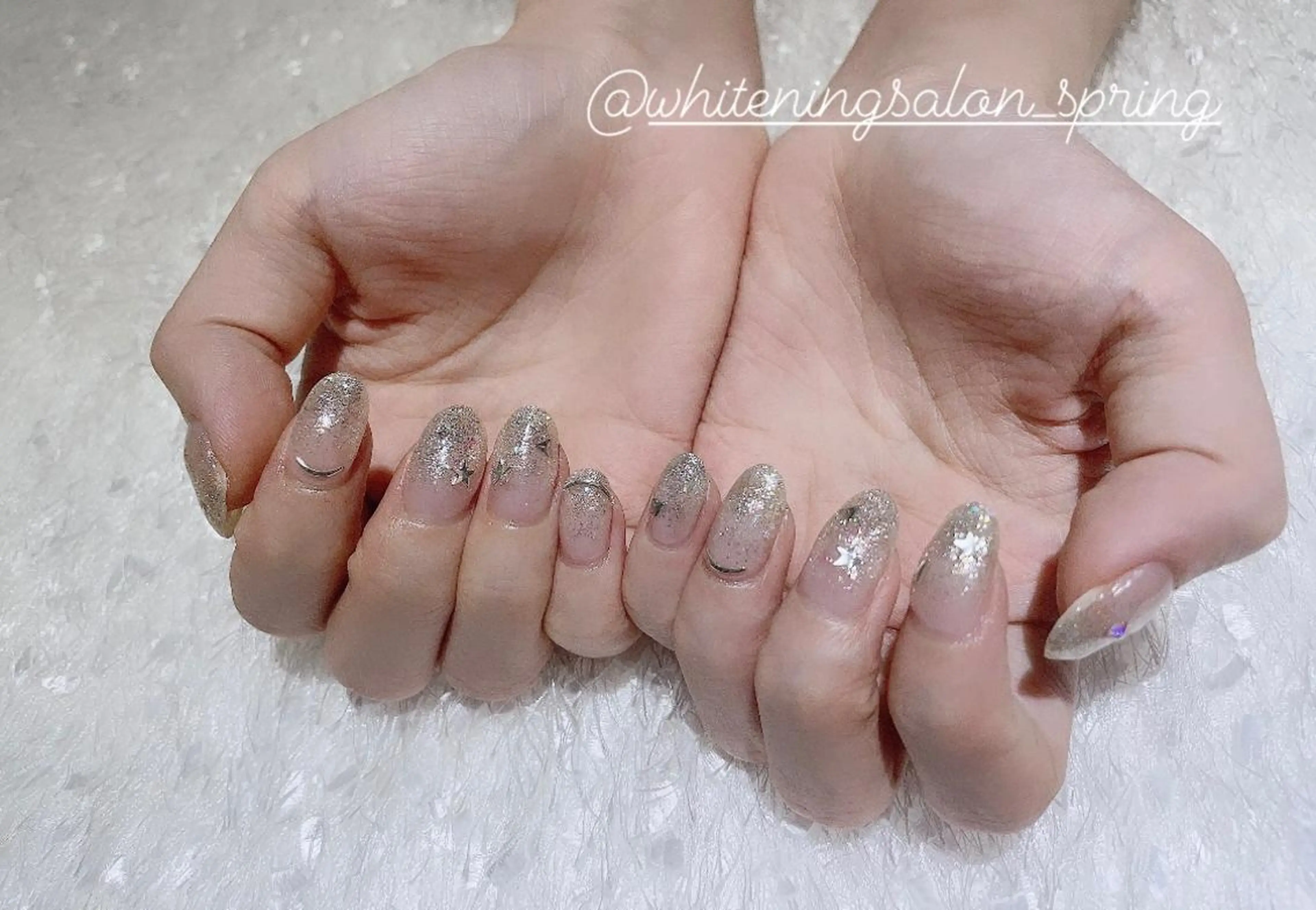 ネイル グラデーション ラメ(グリッター) ラメグラデーション Nakao Hitomiのネイルデザイン