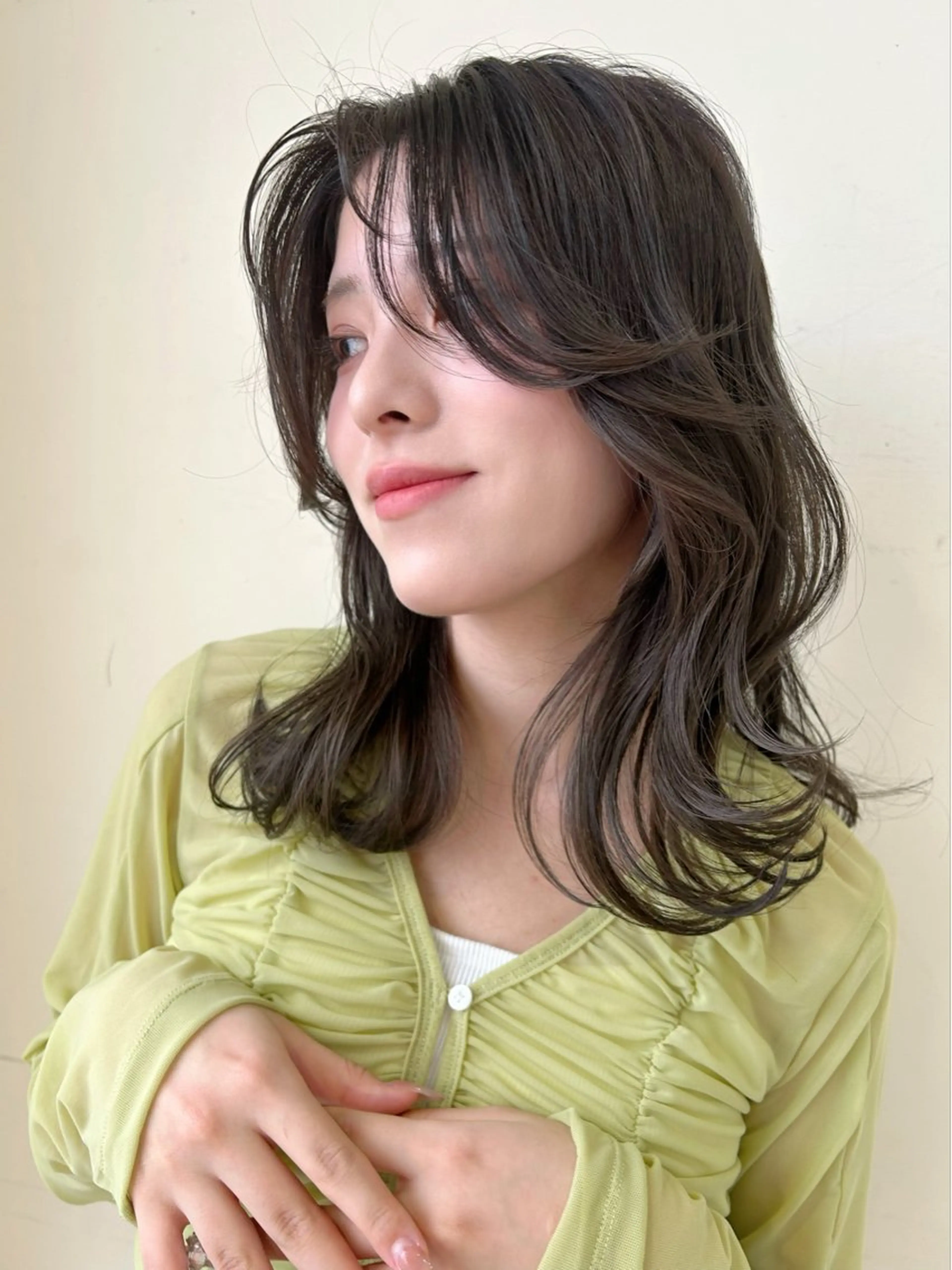 ミディアム Happiness王寺所属・髪質改善カラー 🫧萩原のヘアスタイル