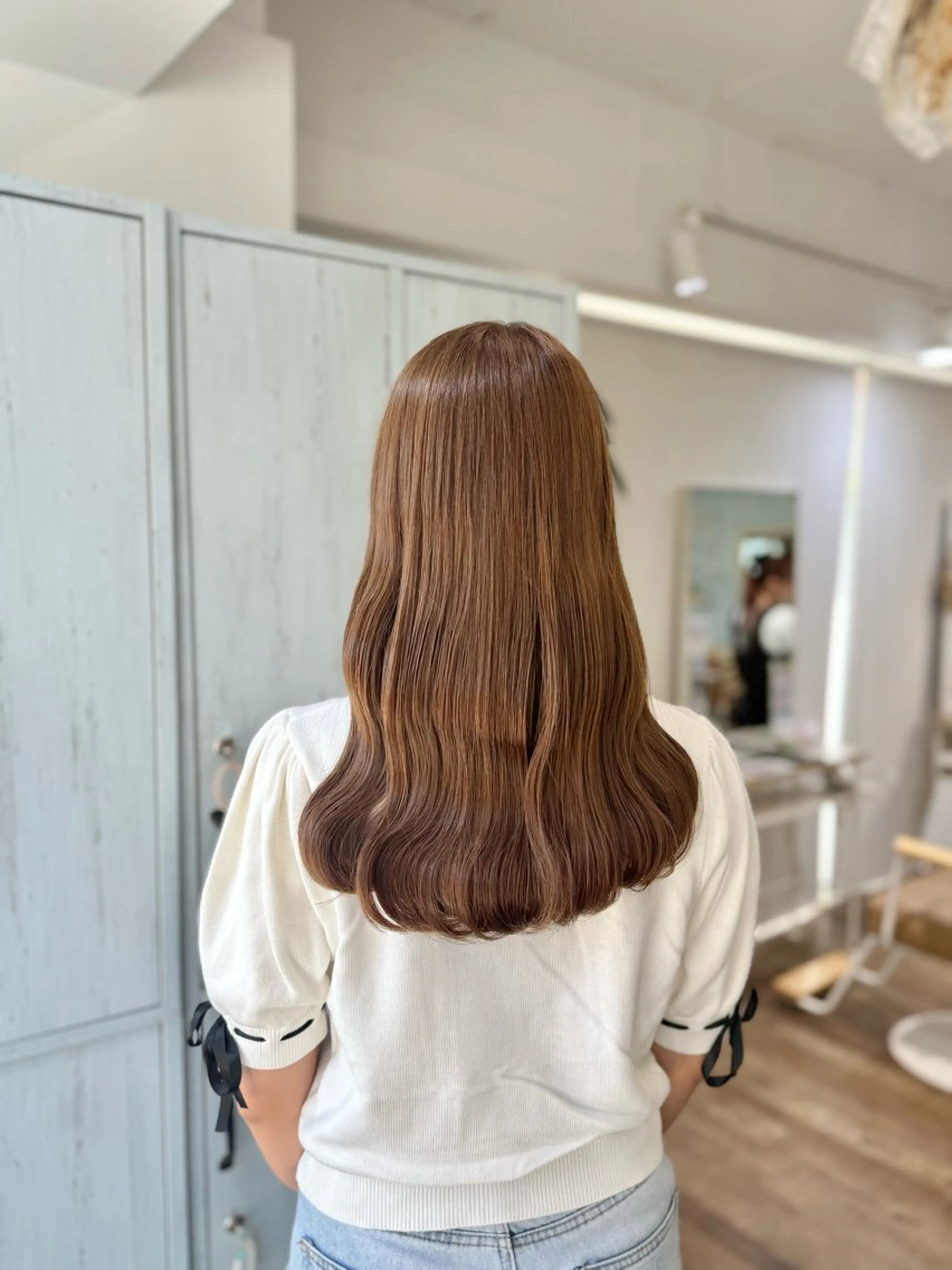 ロング カット ヘアカラー トリートメント ピンク・ラベンダー/ レイヤー/NANAのヘアスタイル