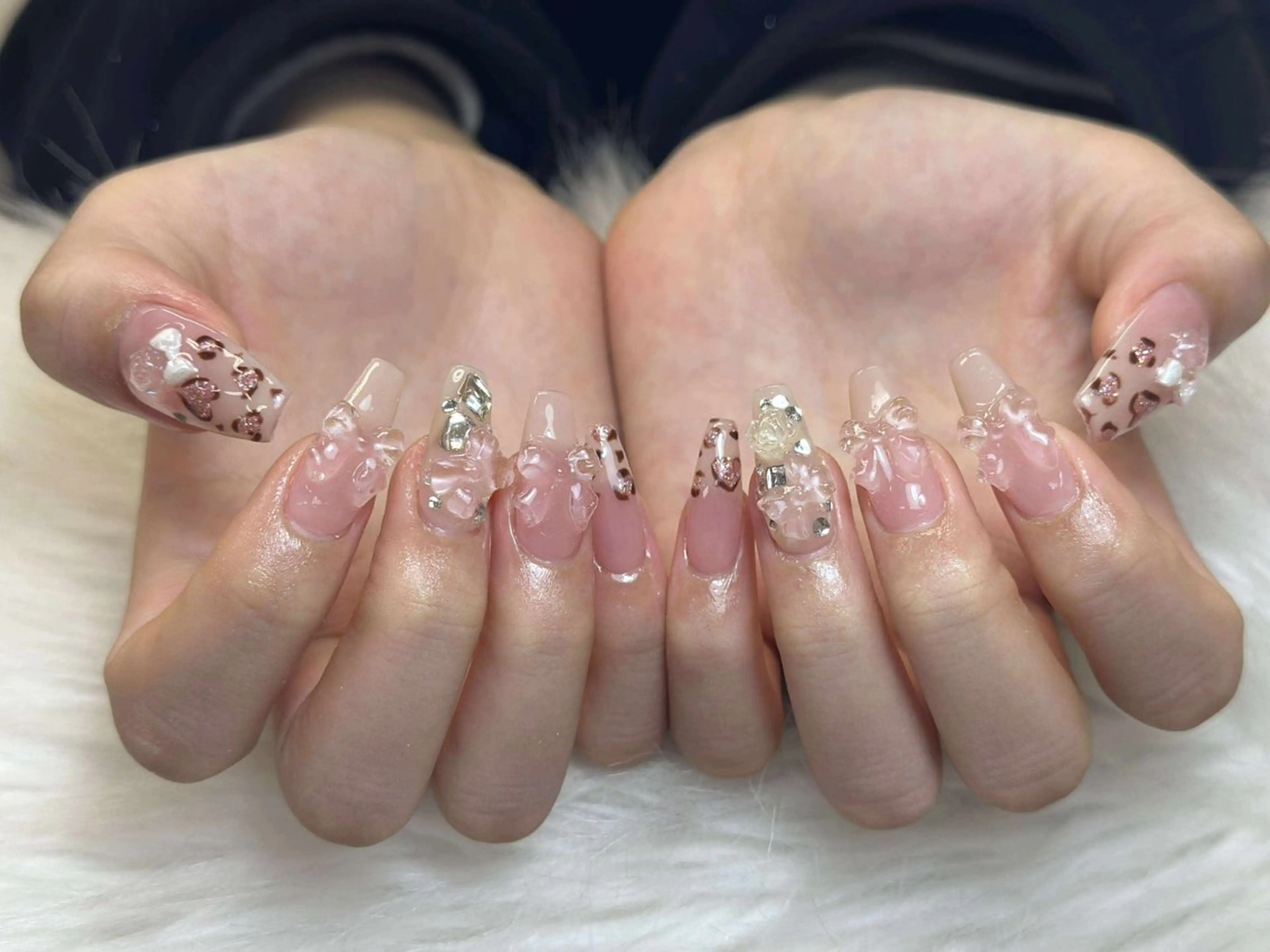 ネイル アートネイル 成人式 ジェルネイル ニュアンスネイル 夏ネイル ハンドネイル NIE MoMoのネイルデザイン