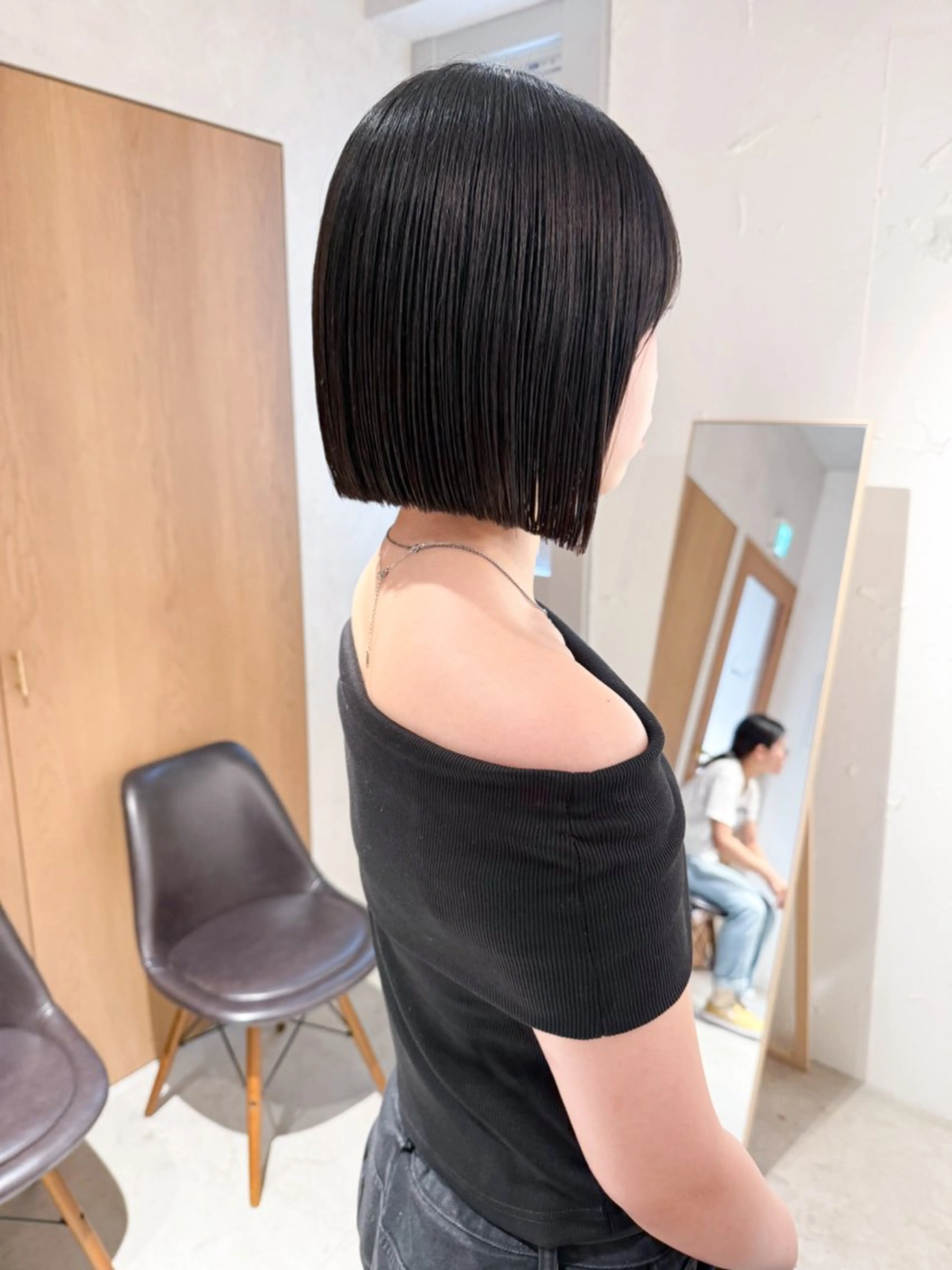 ミディアム トリートメント 似合わせぷつっとボブ 縮毛矯正 久保田彩菜のヘアスタイル