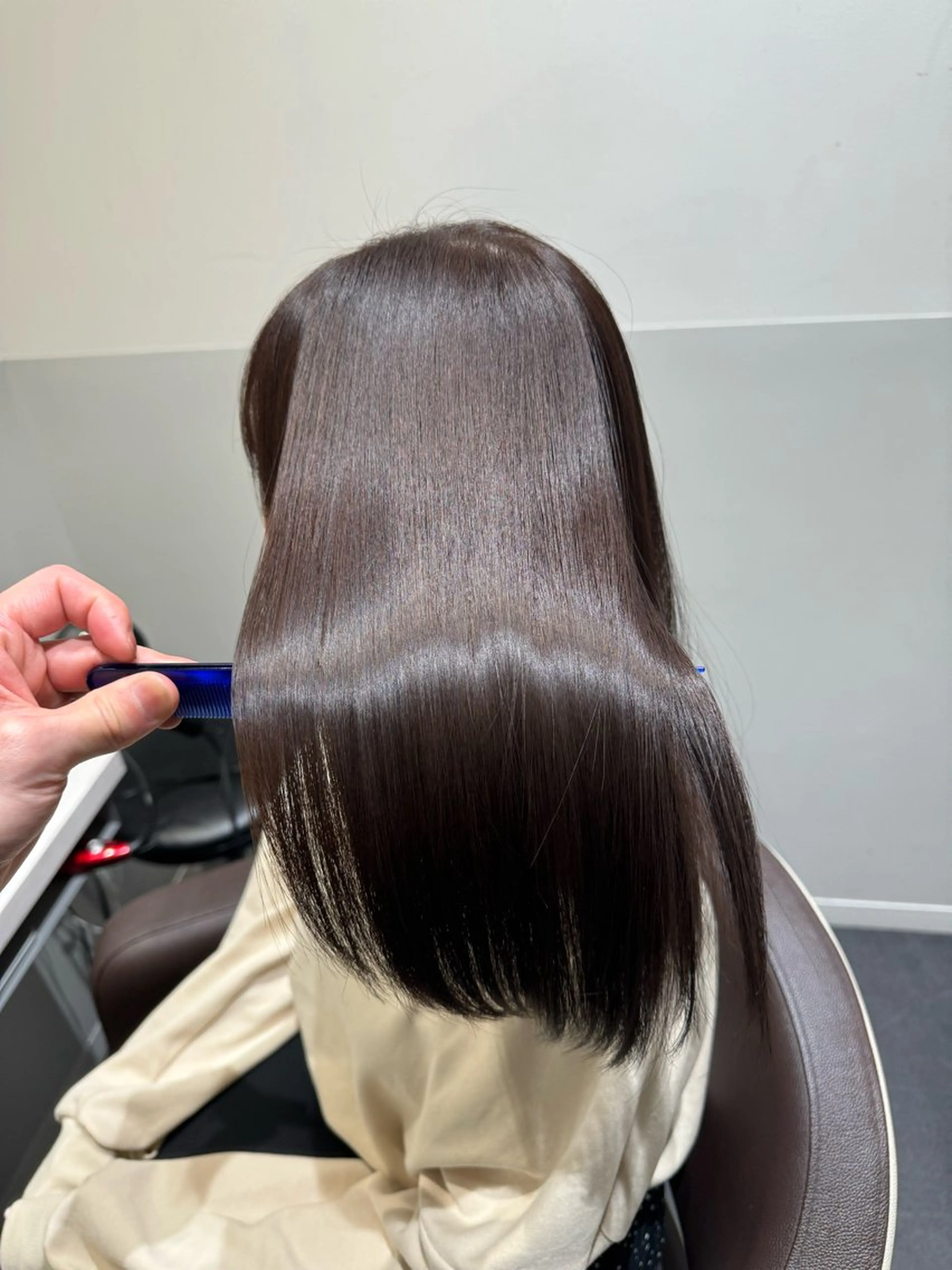 セミロング カラー 髪質改善 韓国風ヘア トリートメント 酸性ストレート 酸熱トリートメント カット ヘアカラー トリートメント SALOWIN east店6F所属・TAKUMI 【美髪特化】のヘアスタイル