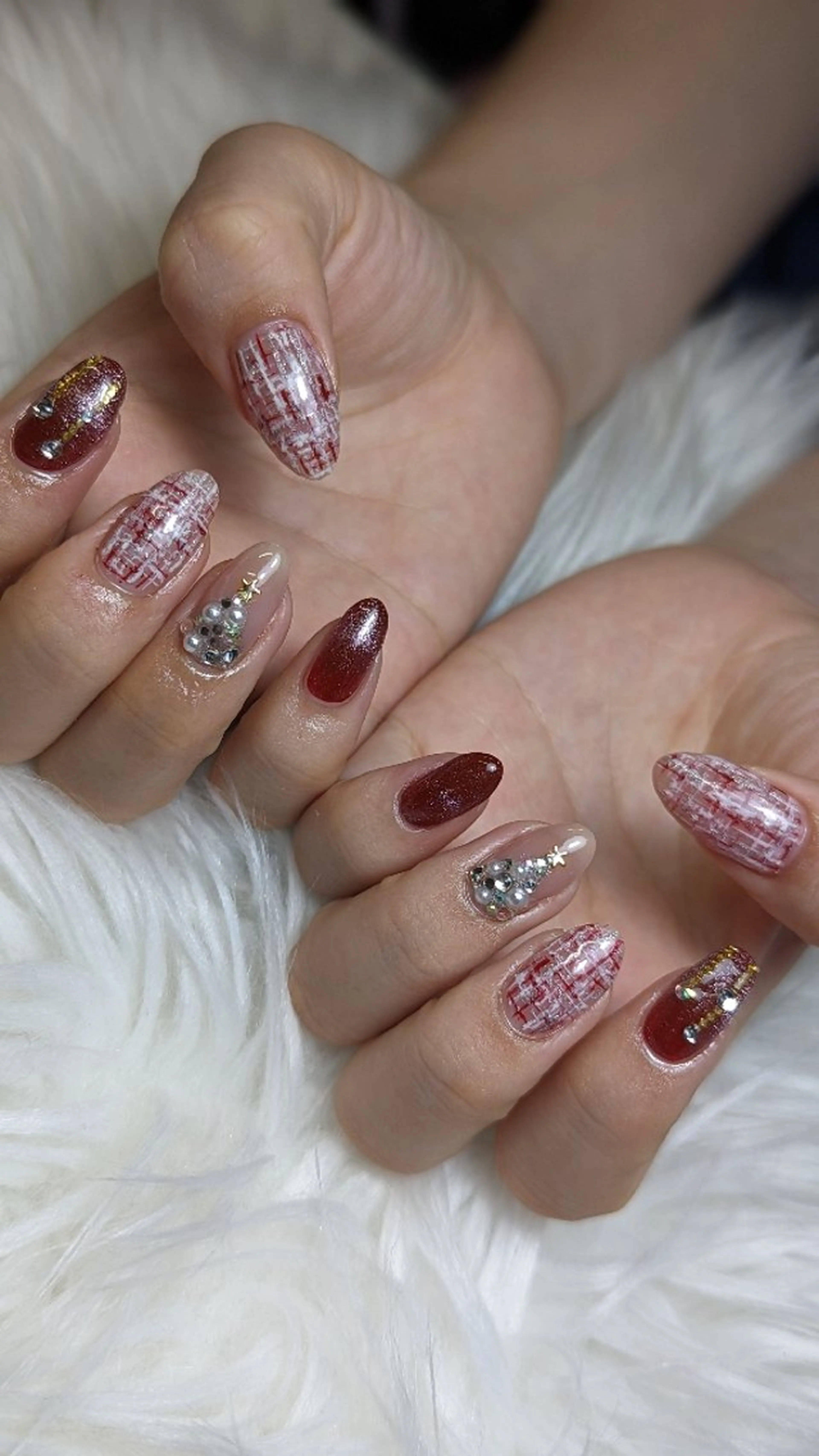 ネイル ツイードネイル ハンドネイル Nail SIRANGANAのネイルデザイン