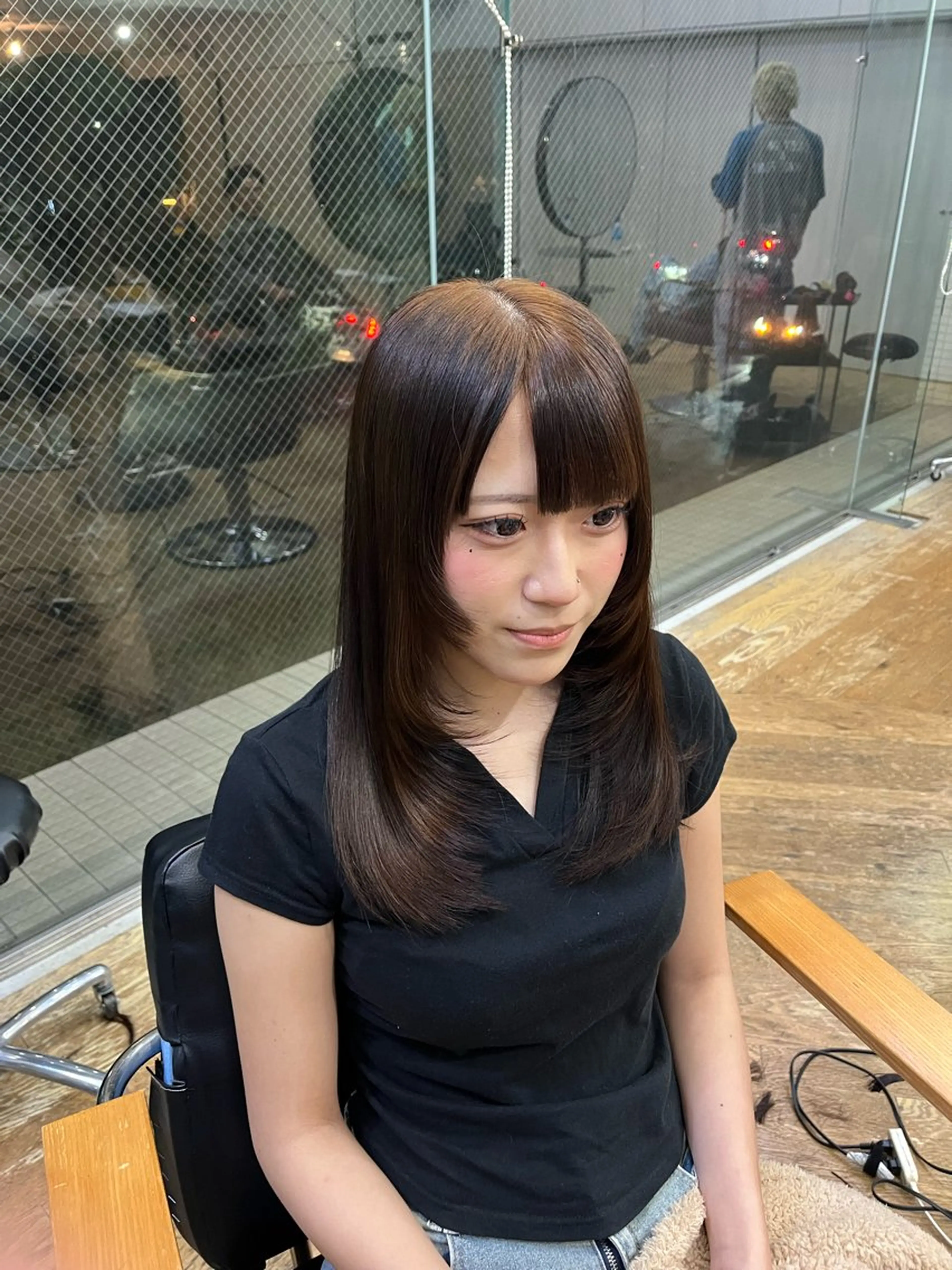 ミディアム ミディアムレイヤー レイヤーカット デザインカラー/ コーンロウのヘアスタイル