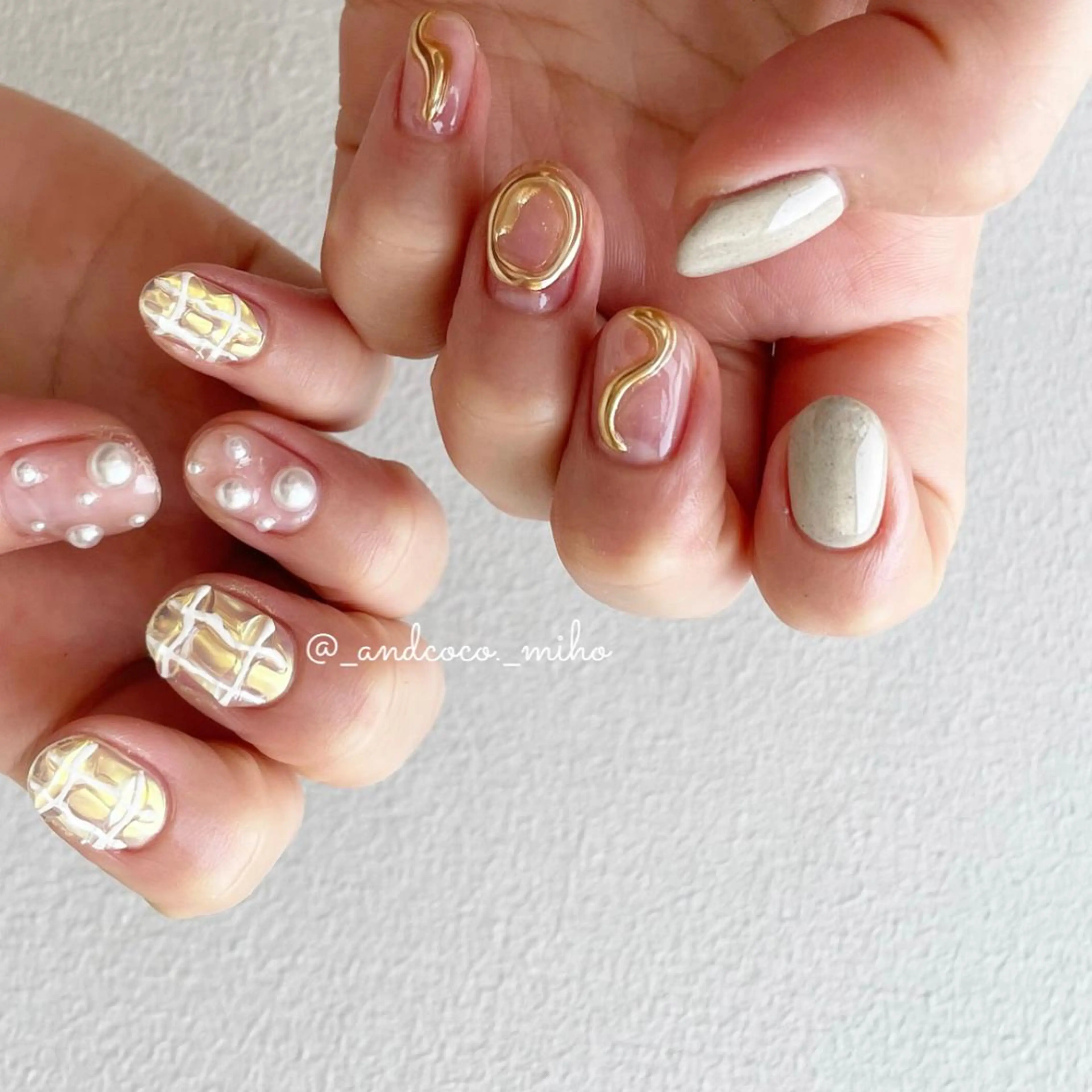 ネイル ハンドネイル And  & coco. eyelash & nail所属・Nailist〻 mihoのネイルデザイン