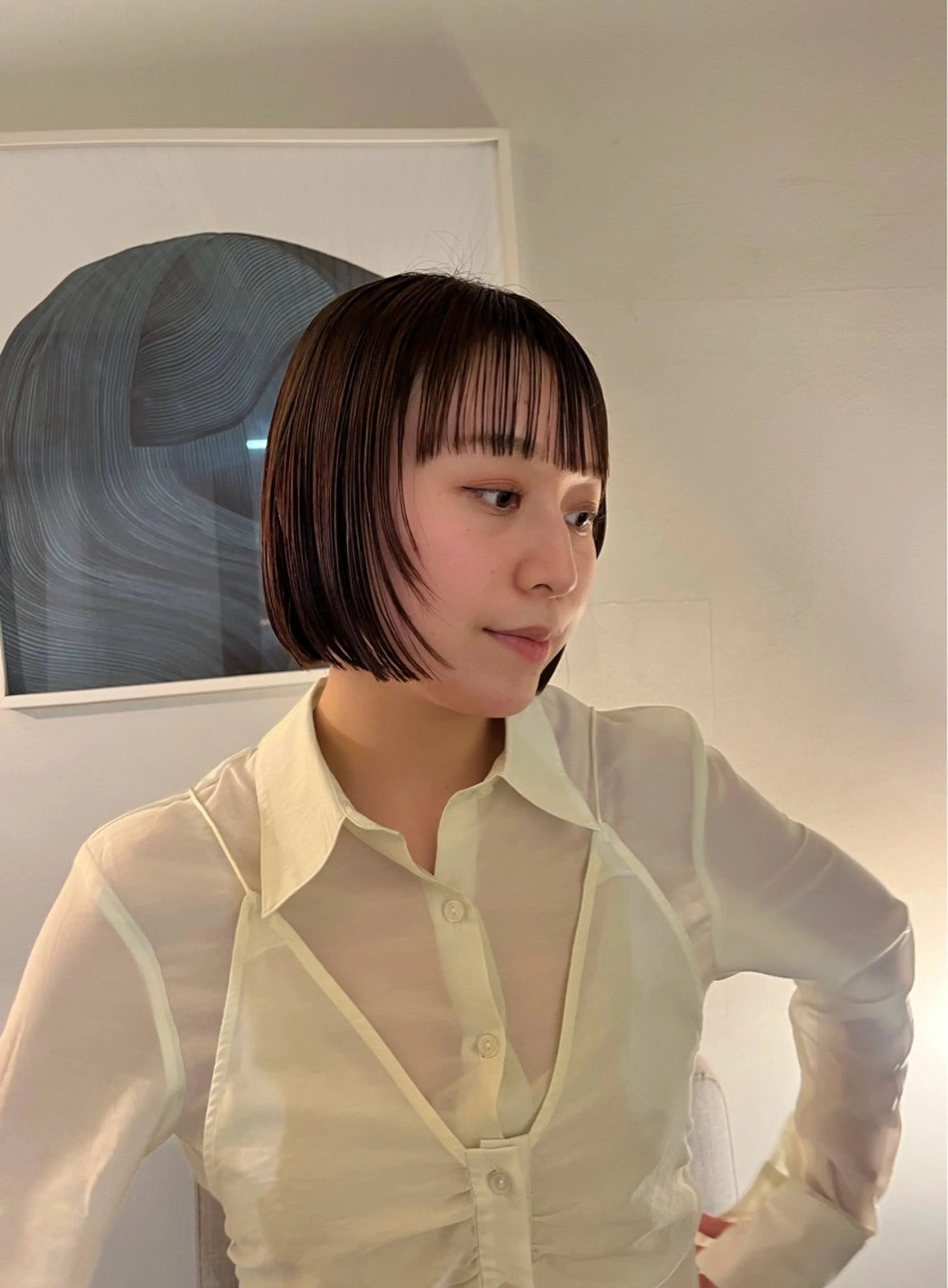 ショート カラー パーマ nolla所属・yoshihama sumireのヘアスタイル