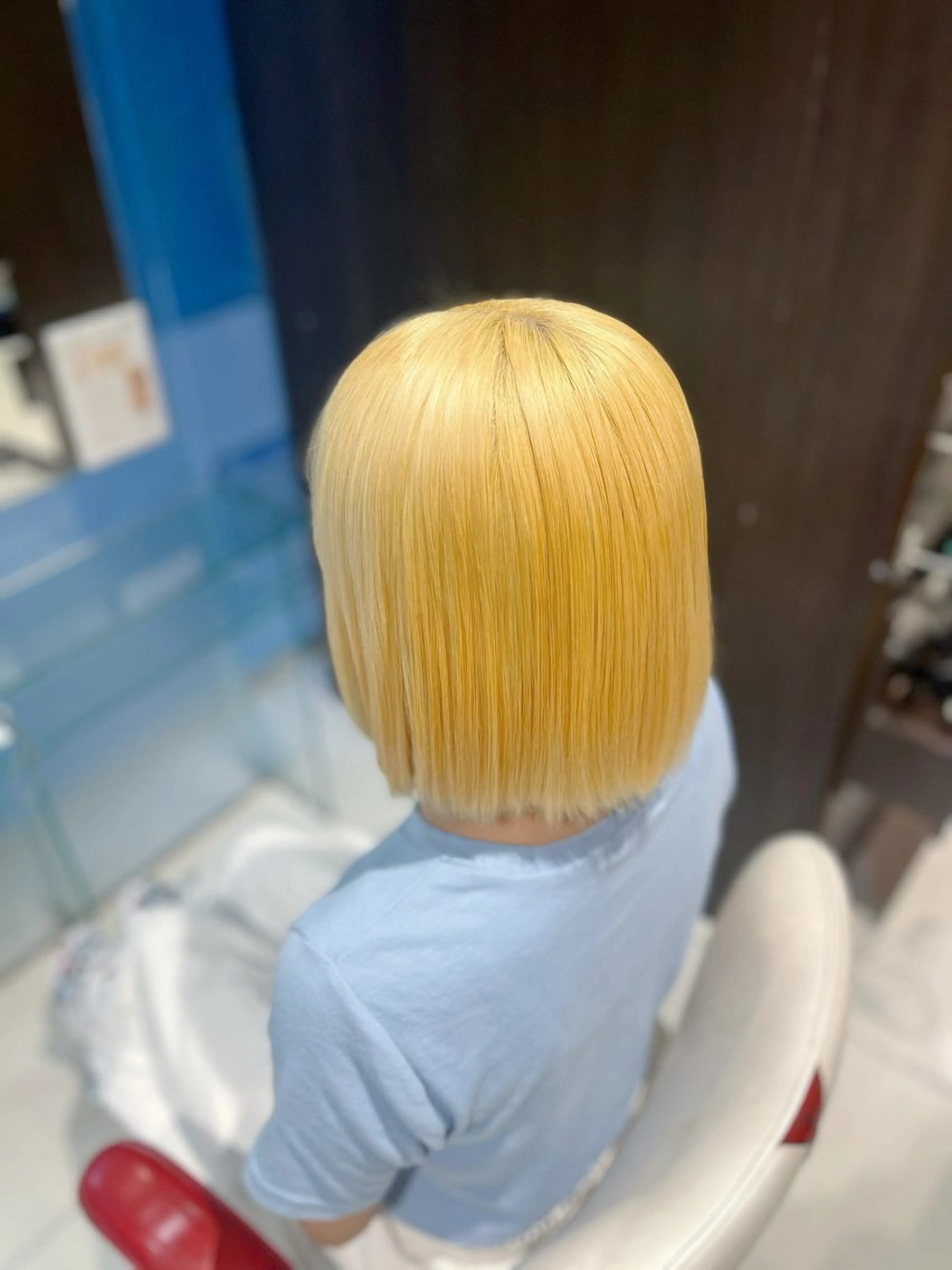 ブリーチ全体染めの写真