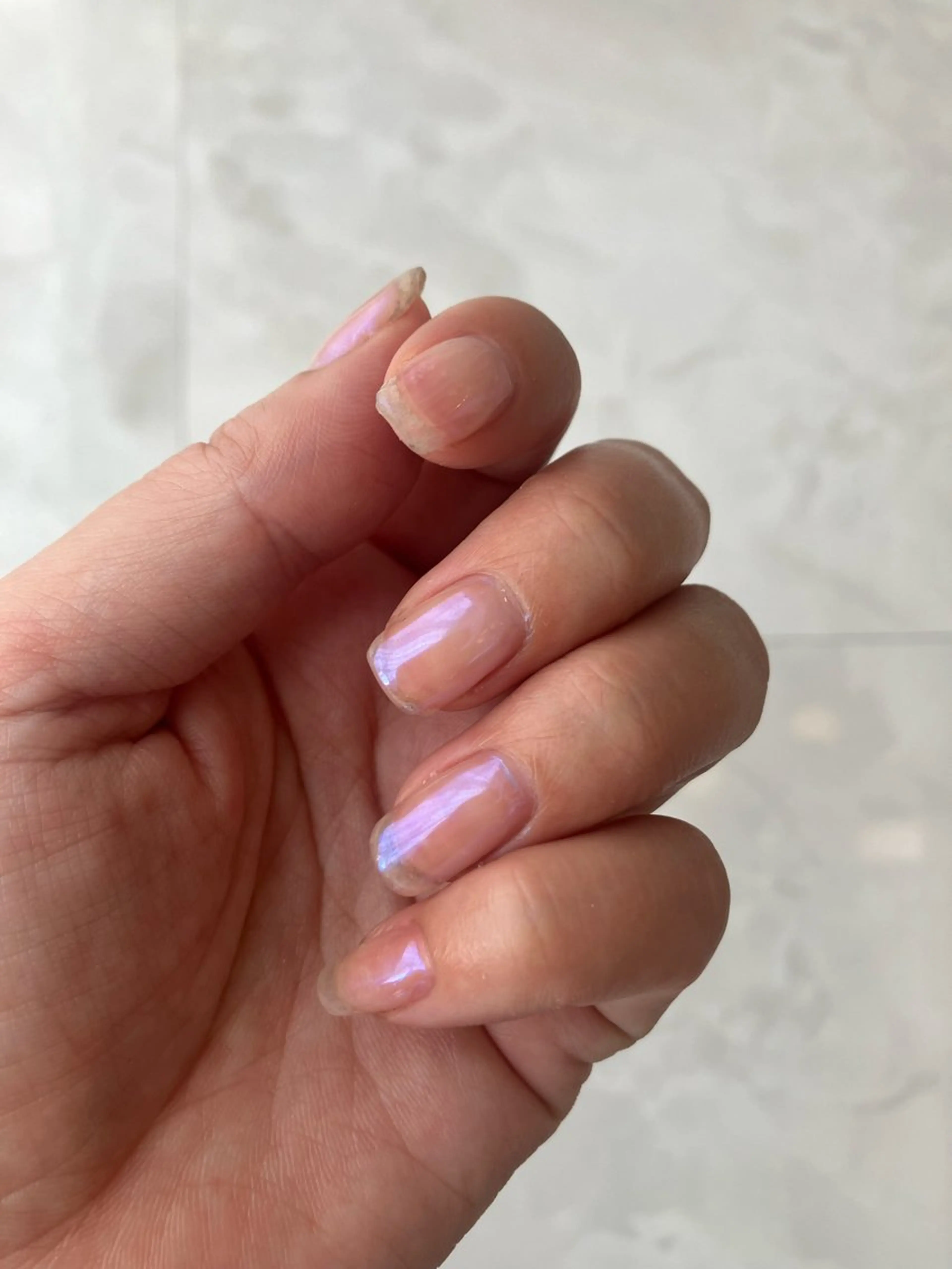 ネイル オーロラネイル クリアネイル ハンドネイル Nail salon Roovely 代官山店【ネイルサロンルブリー】所属・roovely Rumi／ニュアンスのネイルデザイン