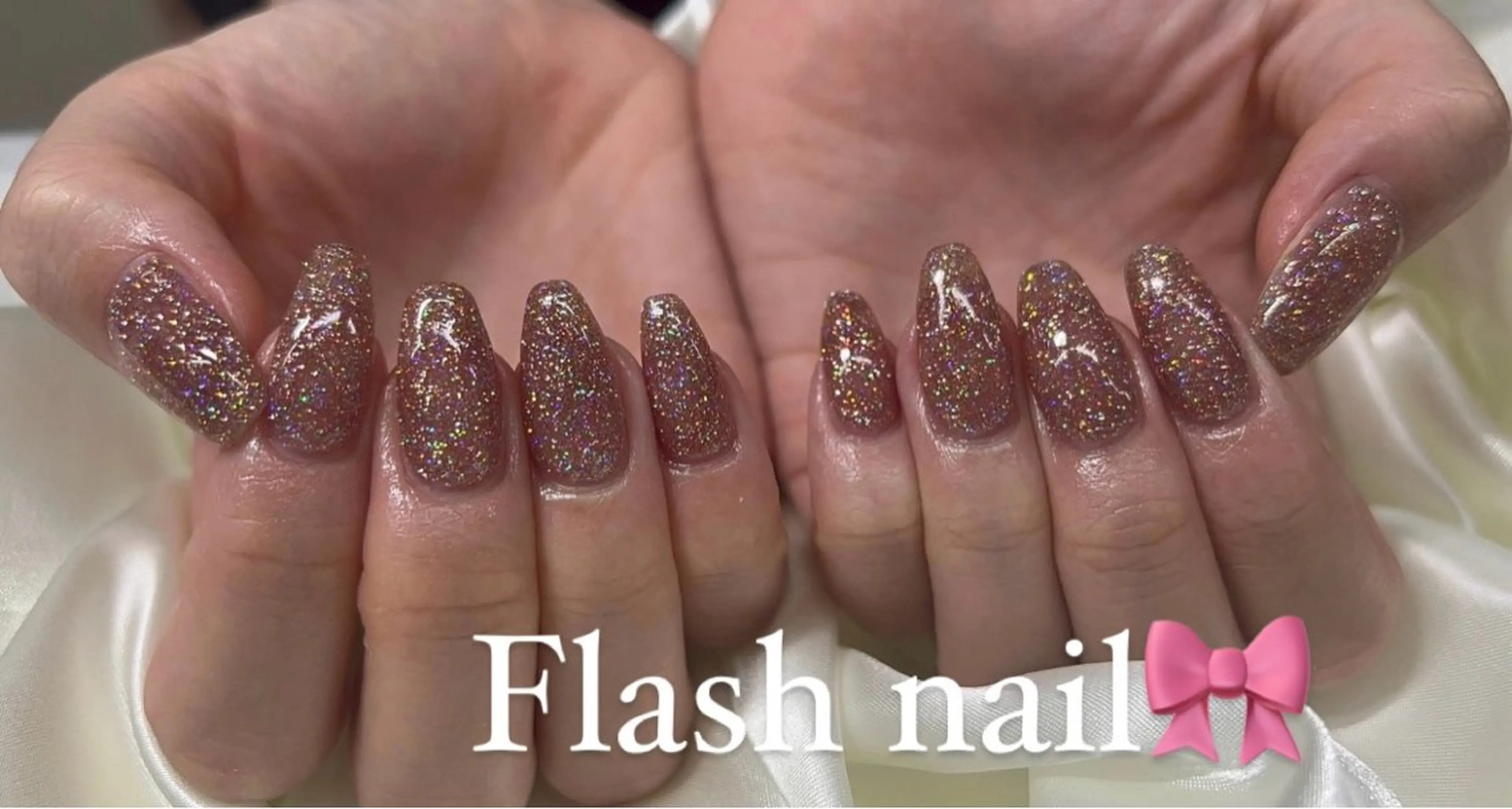 ネイル フラッシュネイル 韓国ネイル ラメ(グリッター) ワンカラーネイル バレンタイン MoanaNail Manamiのネイルデザイン