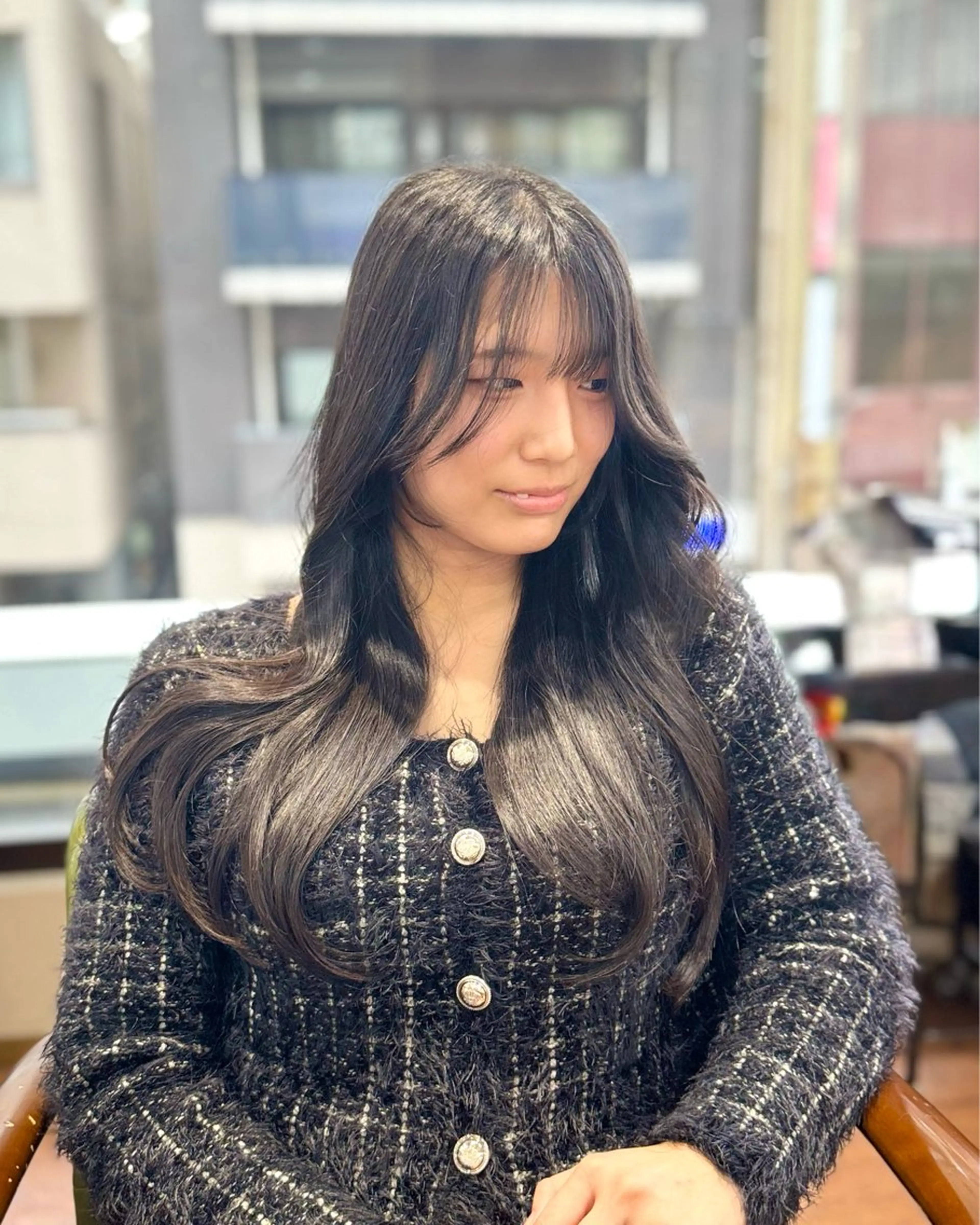 ロング くびれヘア レイヤーカット ロング カット 韓国ヘア特化型美容師 MITSUI🇰🇷のヘアスタイル
