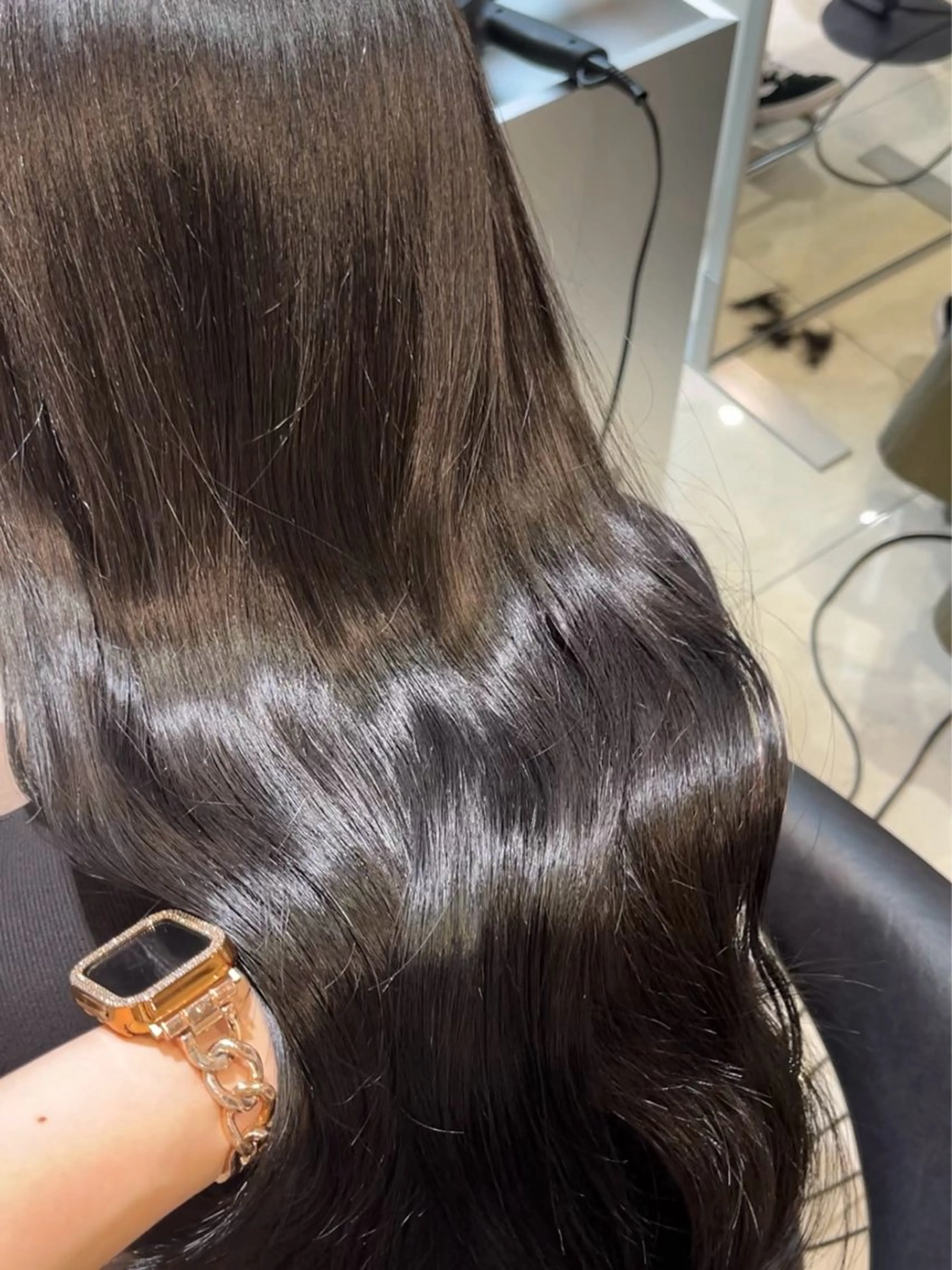 ロング カット ヘアカラー トリートメント 韓国盛れヘア🩶/ 池袋𝐑𝐢𝐧𝐚のヘアスタイル