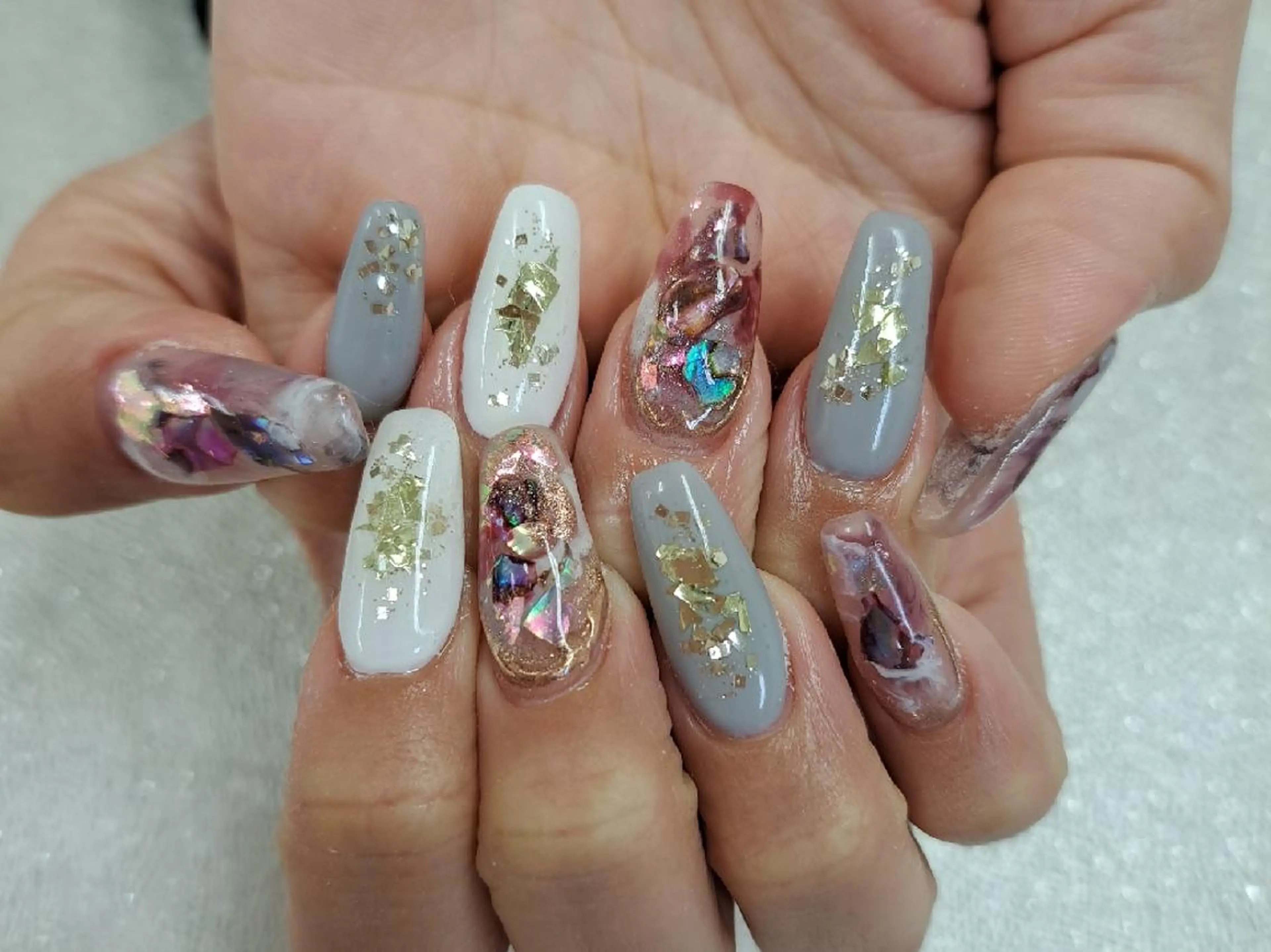 ネイル アートネイル ジェルネイル 持ち込み ニュアンスネイル パラジェル 河野ちえ (雑誌掲載サロン)のネイルデザイン