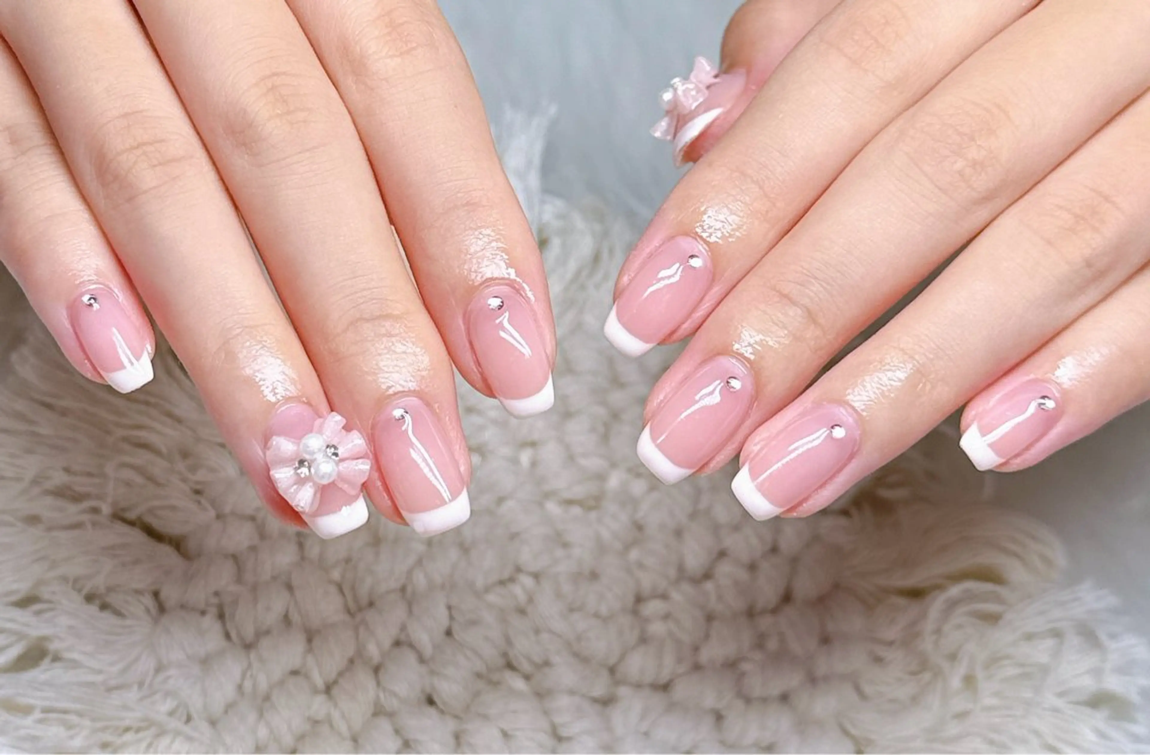 ネイル リボン ハンドネイル YumiNail所属・Yumi nailのネイルデザイン