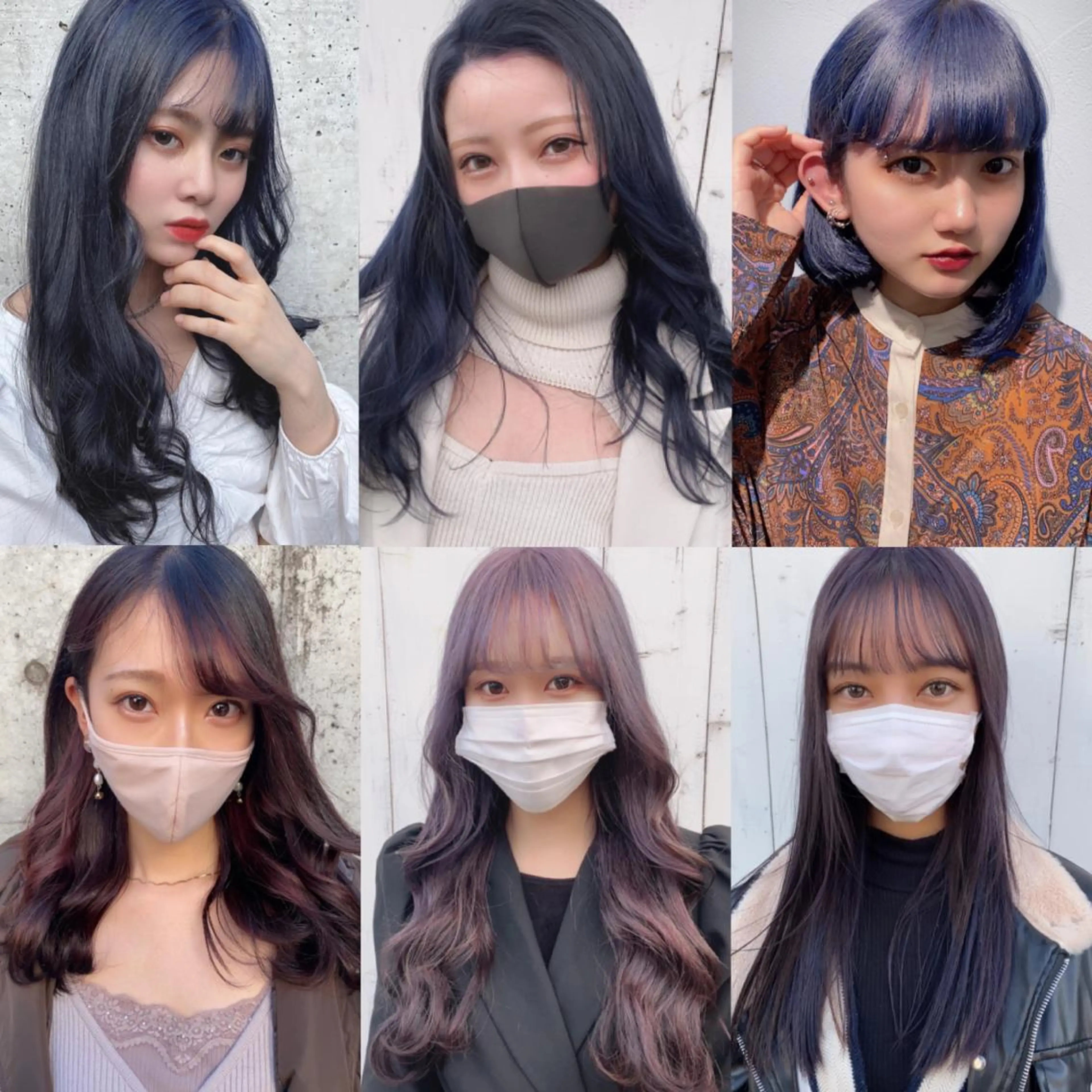 セミロング カラー ヘアアレンジ ヘアカラー トリートメント 寒色アイドルカラー JUNOチナツのヘアスタイル