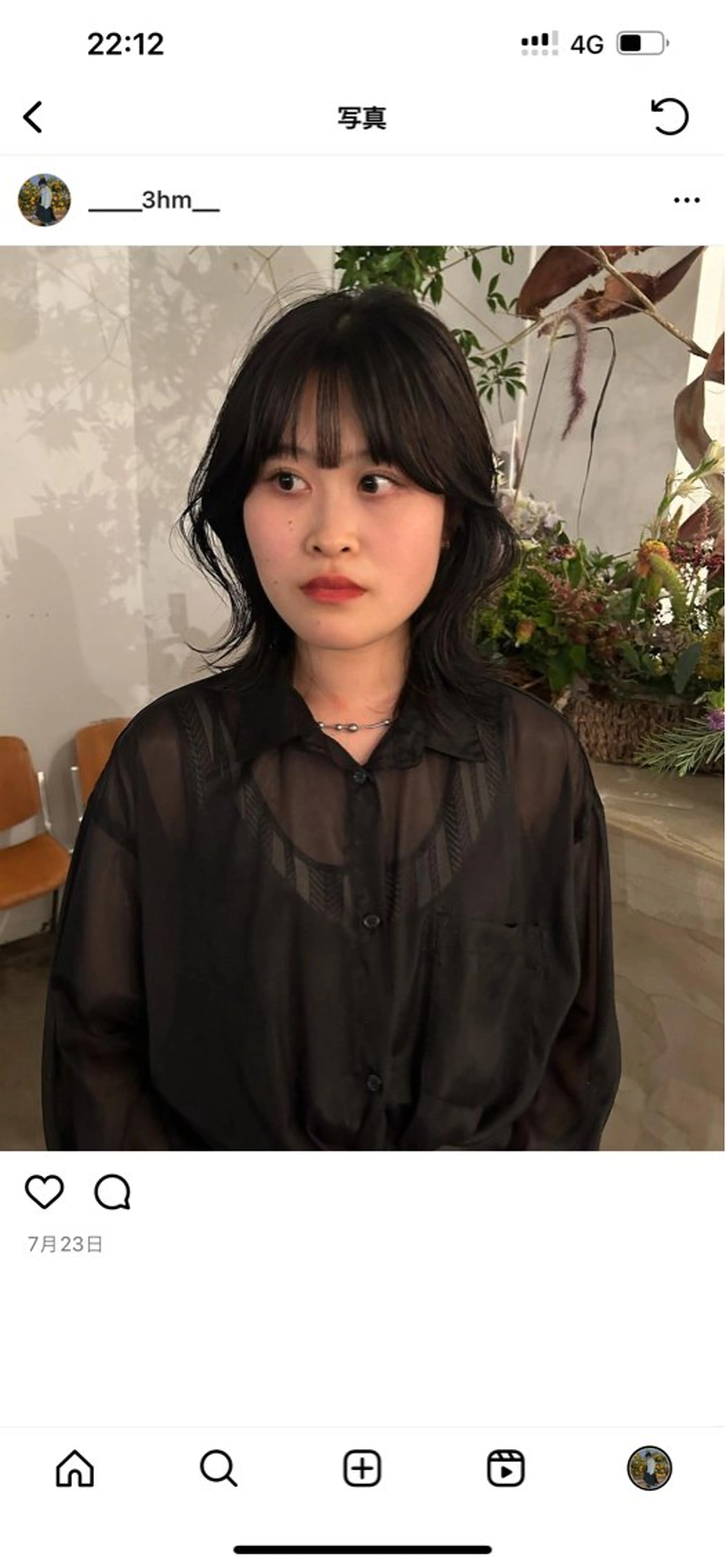 セミロング 原 瑞希のヘアスタイル