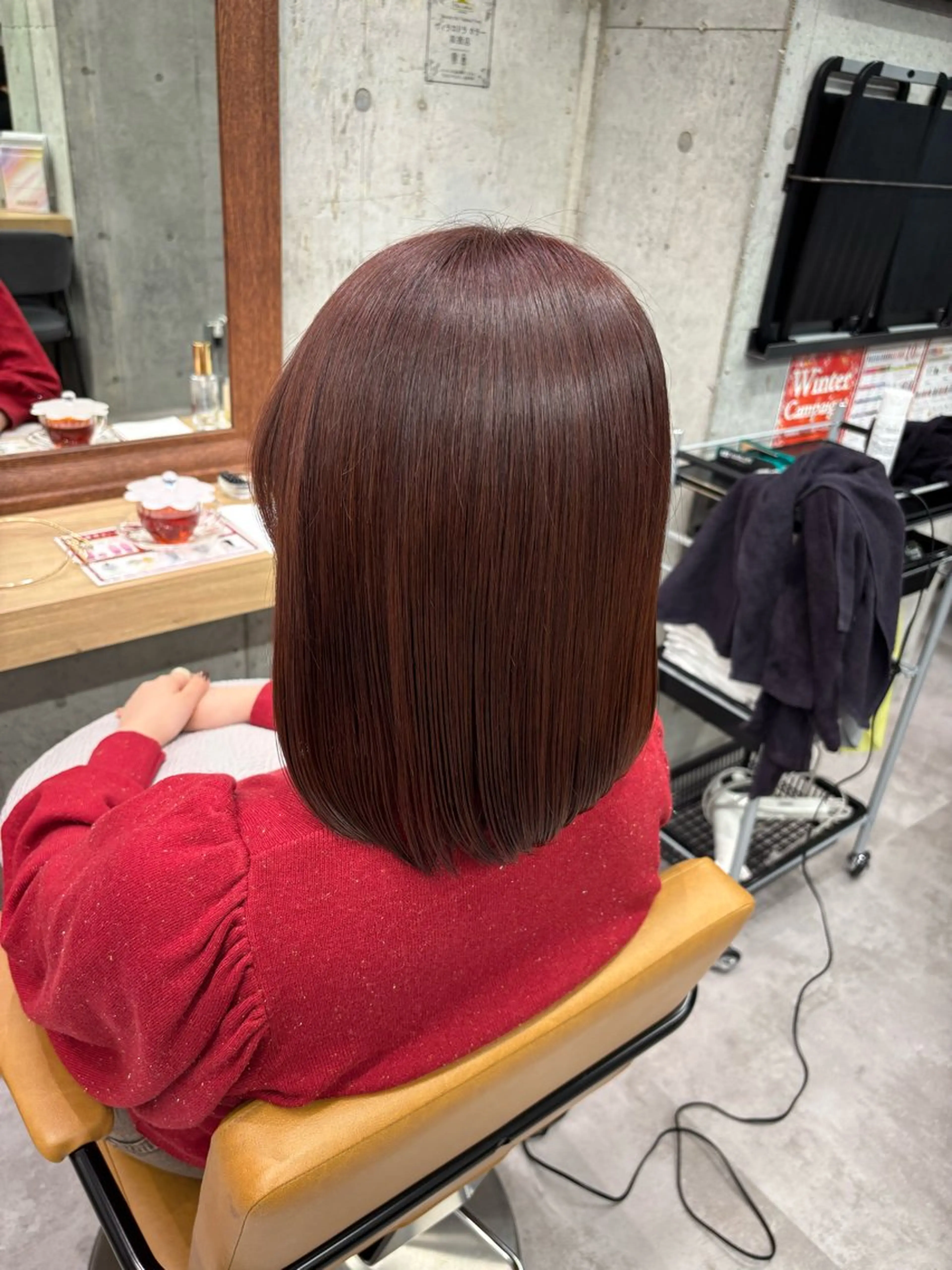 ミディアム ヘアカラー ユイナ カラーモデル大募集のヘアスタイル