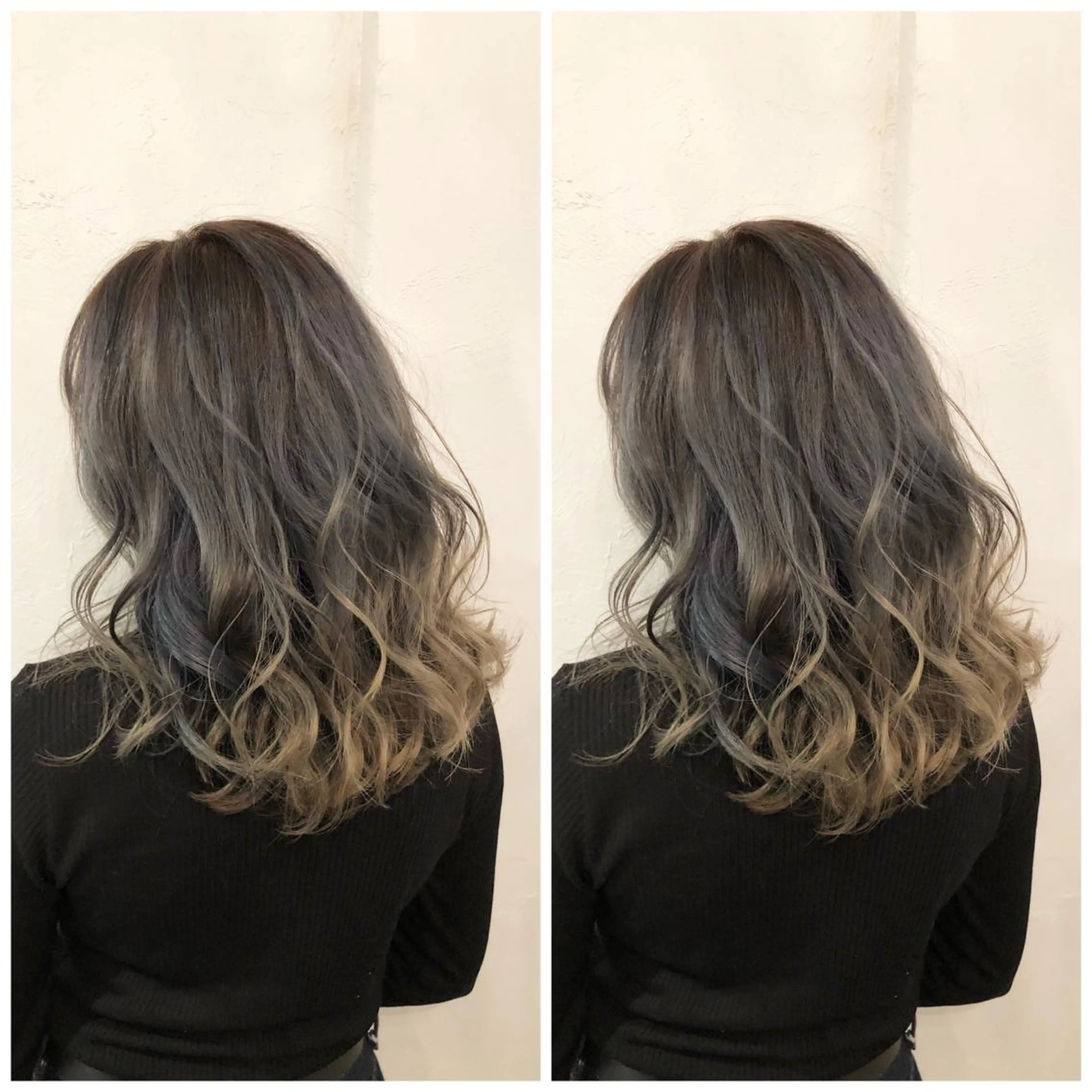 セミロング カラー グラデーションカラー グレージュ ヘアカラー トリートメント バレイヤージュカラー 特化美容師✨星皓太のヘアスタイル