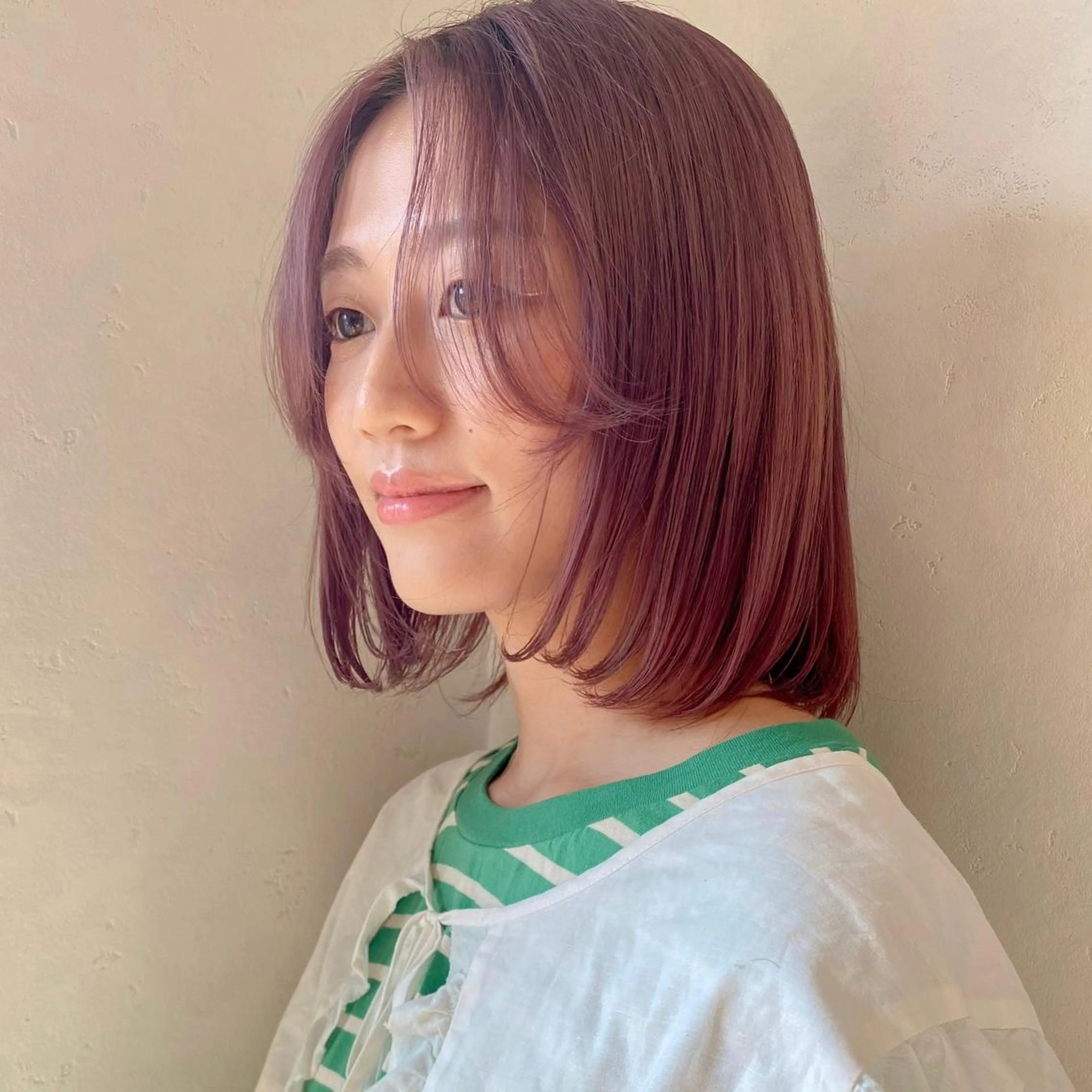 ミディアム カラー ブリーチ ピンクカラー irwi/イルウィ所属・miku🎀門前仲町 ブリーチ・レイヤーのヘアスタイル