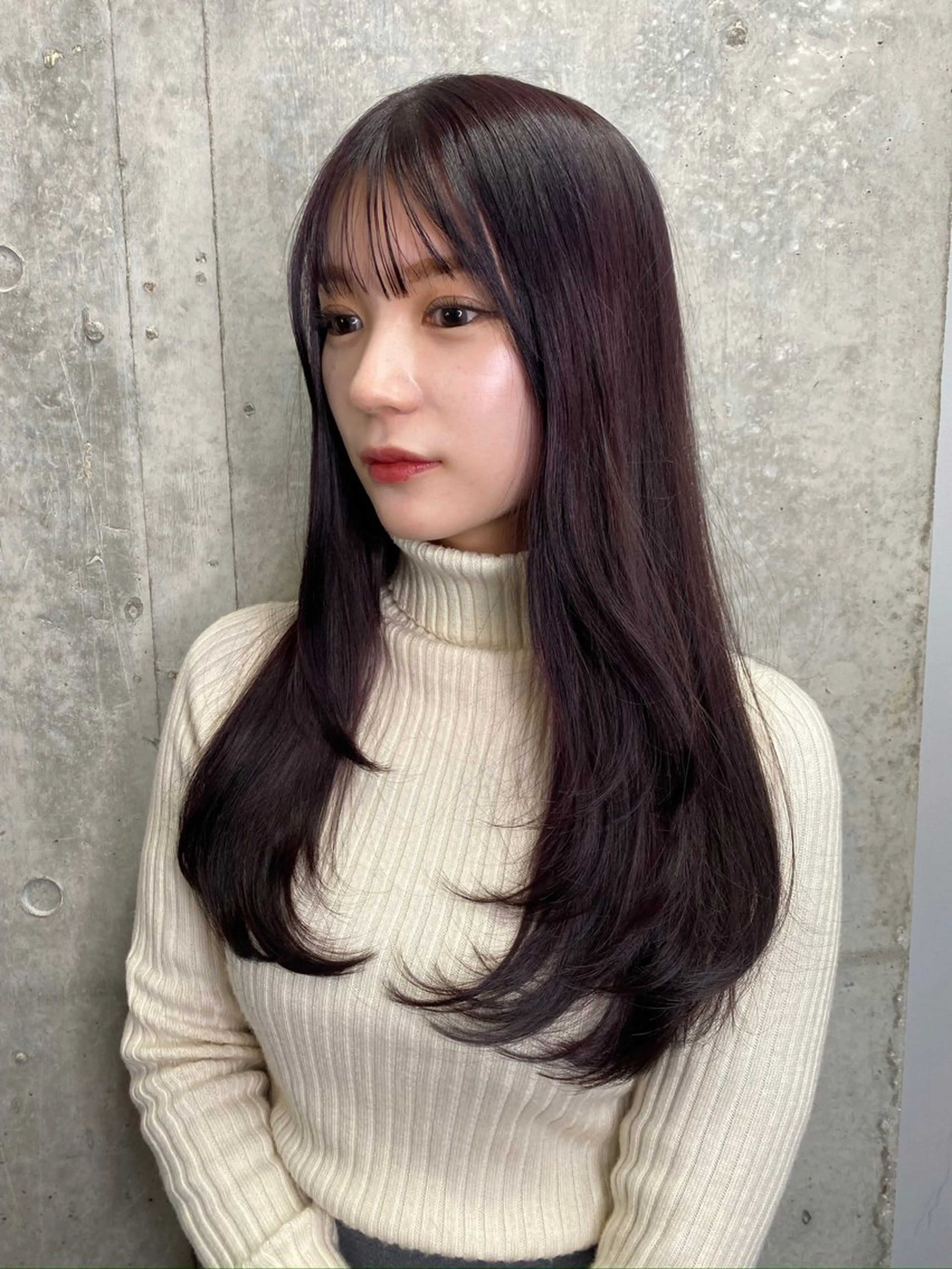 ロング カラー 髪質改善 トリートメント 韓国風/ワンホンヘア 髪質改善/MaCoのヘアスタイル