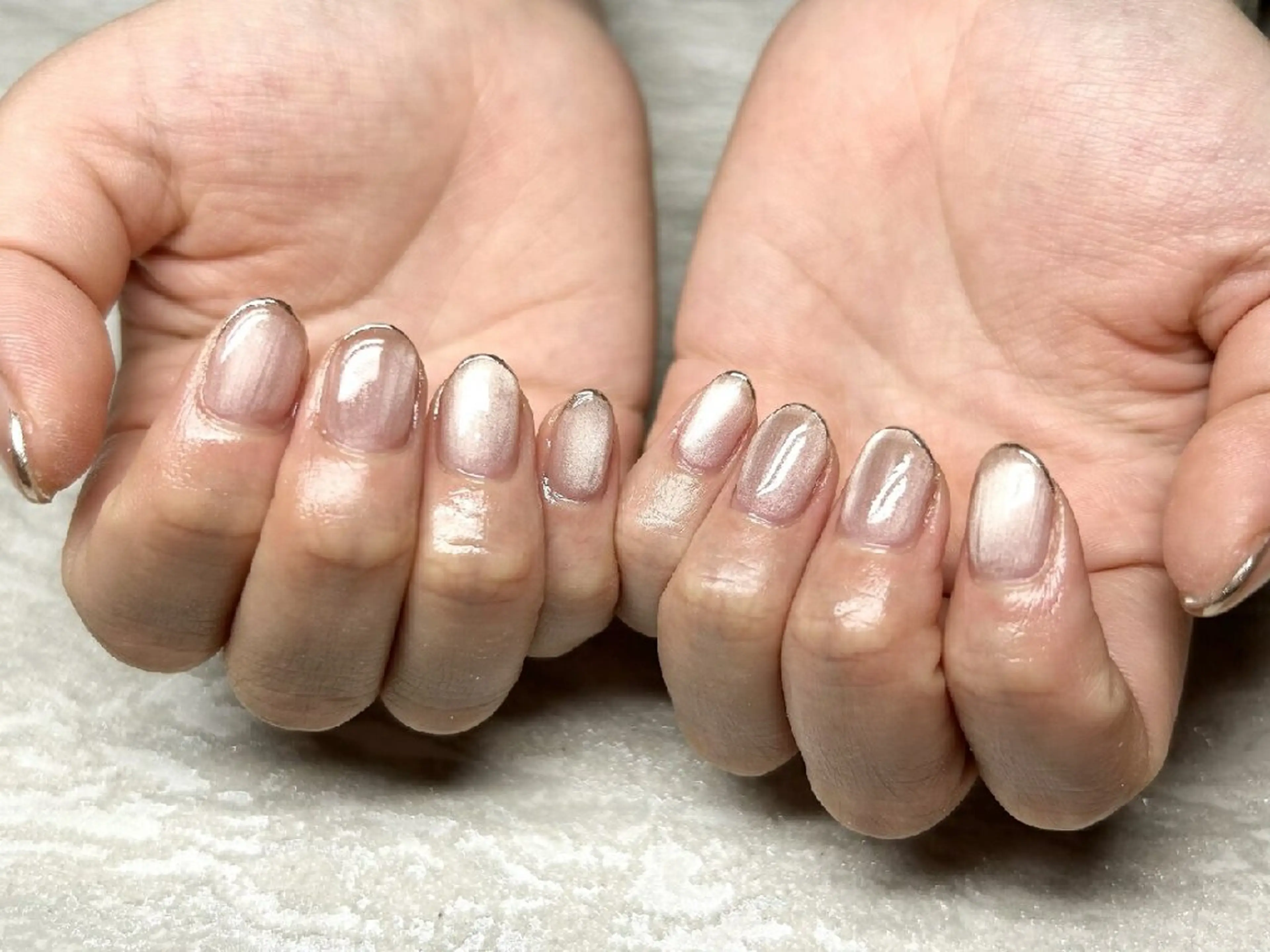 ネイル フレンチネイル ミラーネイル ハンドネイル JULIE NAILのネイルデザイン