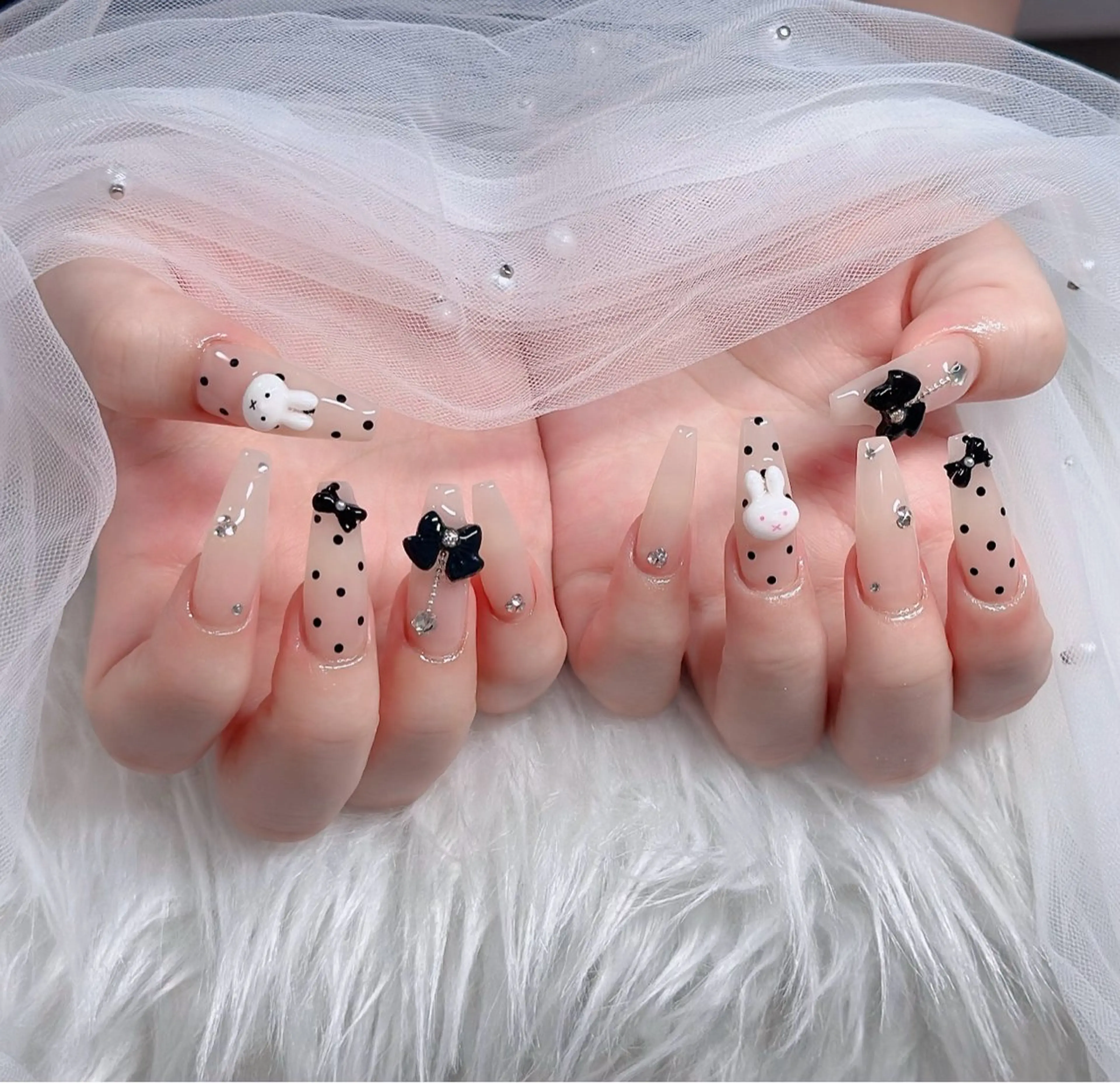 ネイル ハート キラキラネイル リボン ハンドネイル キノコ H.babynailのネイルデザイン