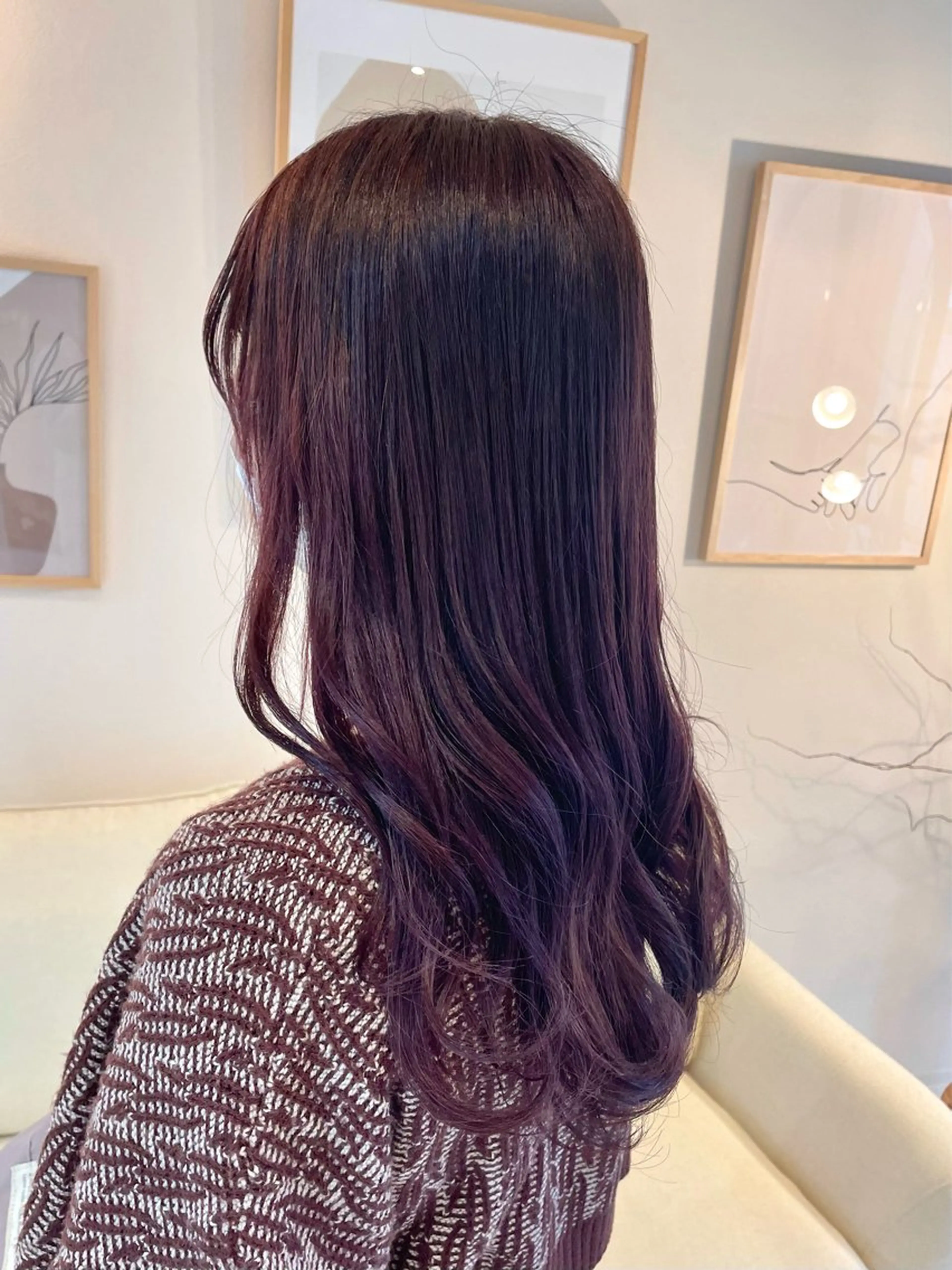 ロング ピンクラベンダー ベージュカラー🧸/ 松崎/東区/田中理沙のヘアスタイル