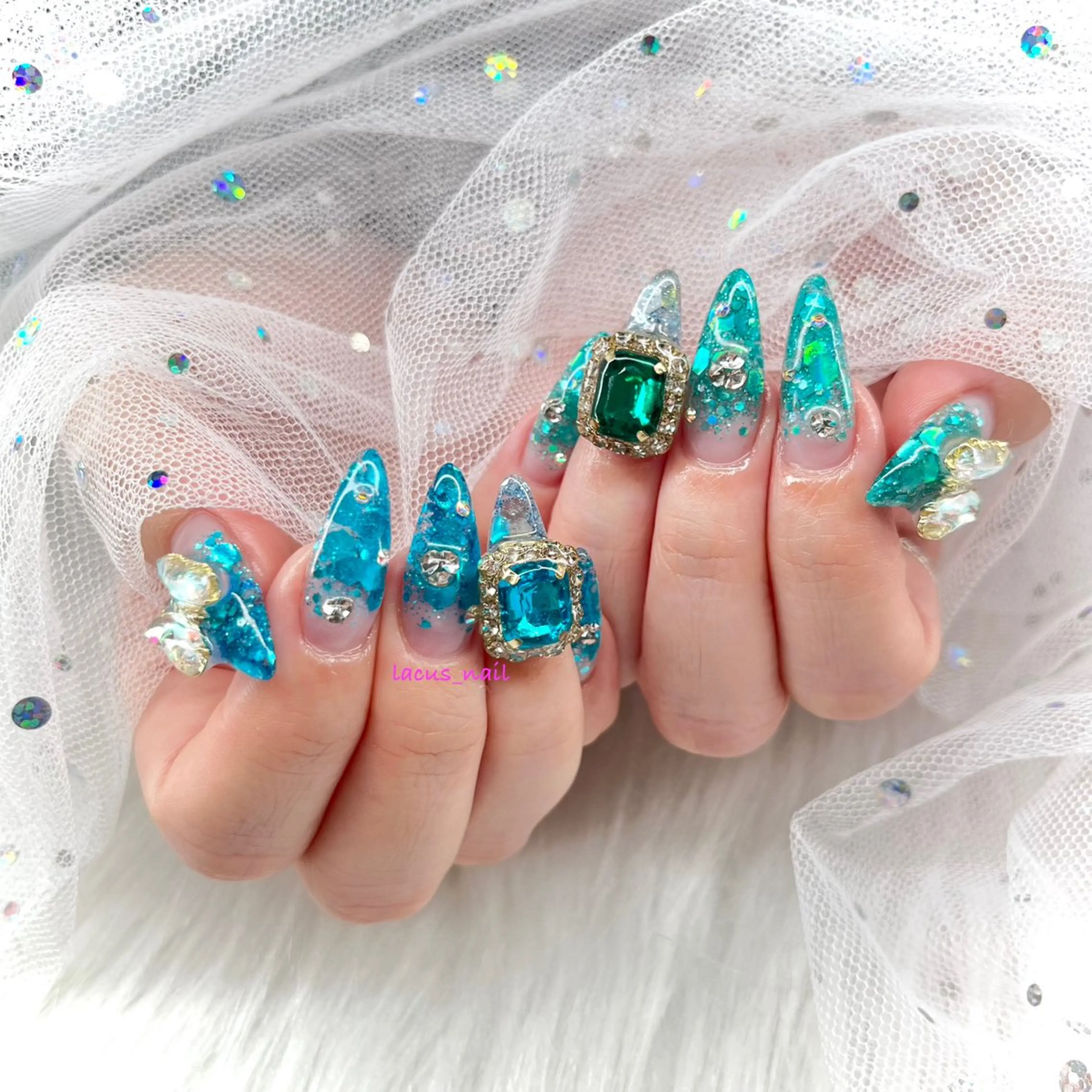 ネイル スカルプネイル Nail Salon Lacusのネイルデザイン