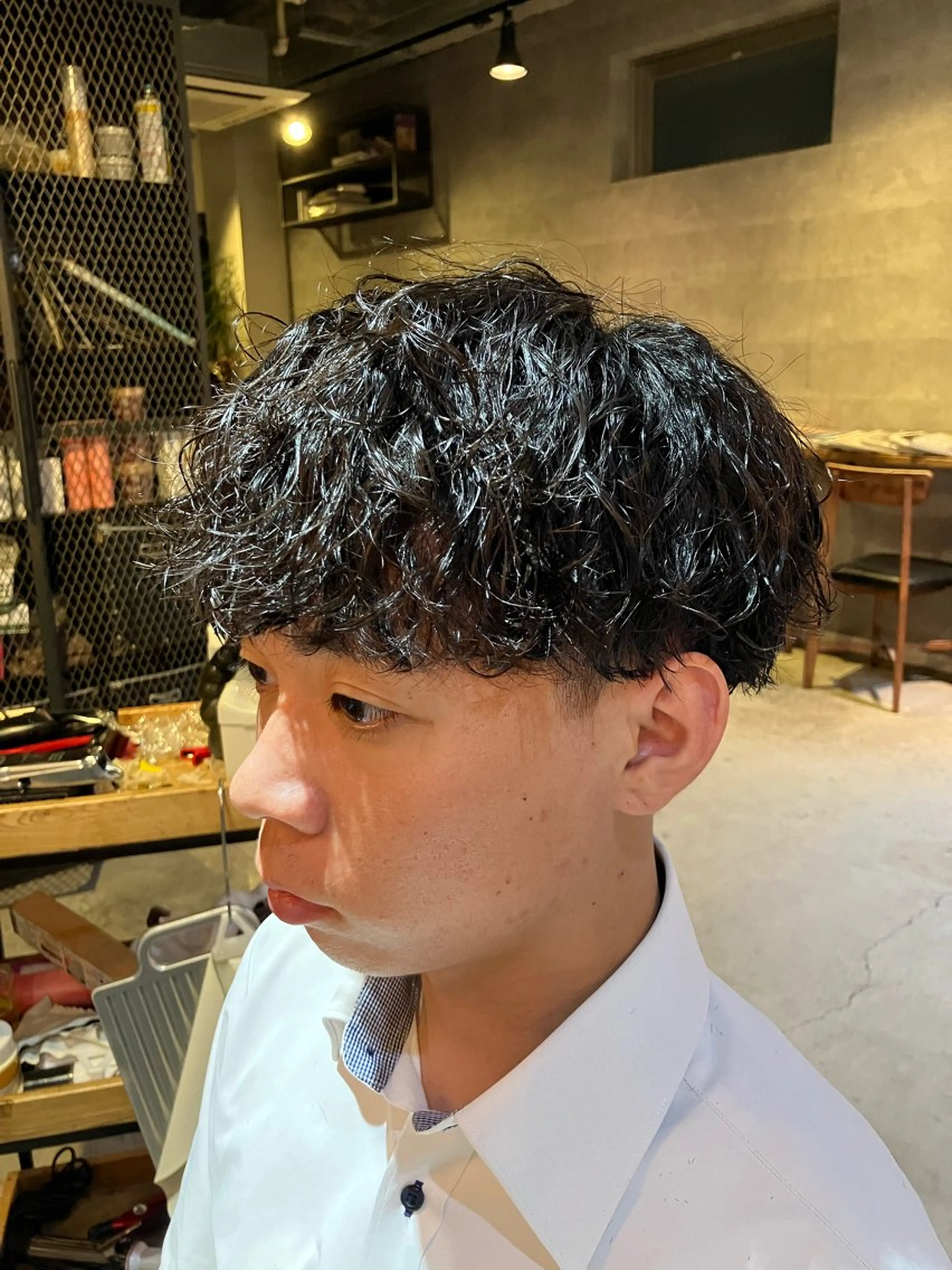 ショート メンズ マッシュ メンズパーマ メンズツイストパーマ ツイストパーマ パーマ MANON BY  H所属・Watarai Yuukiのヘアスタイル