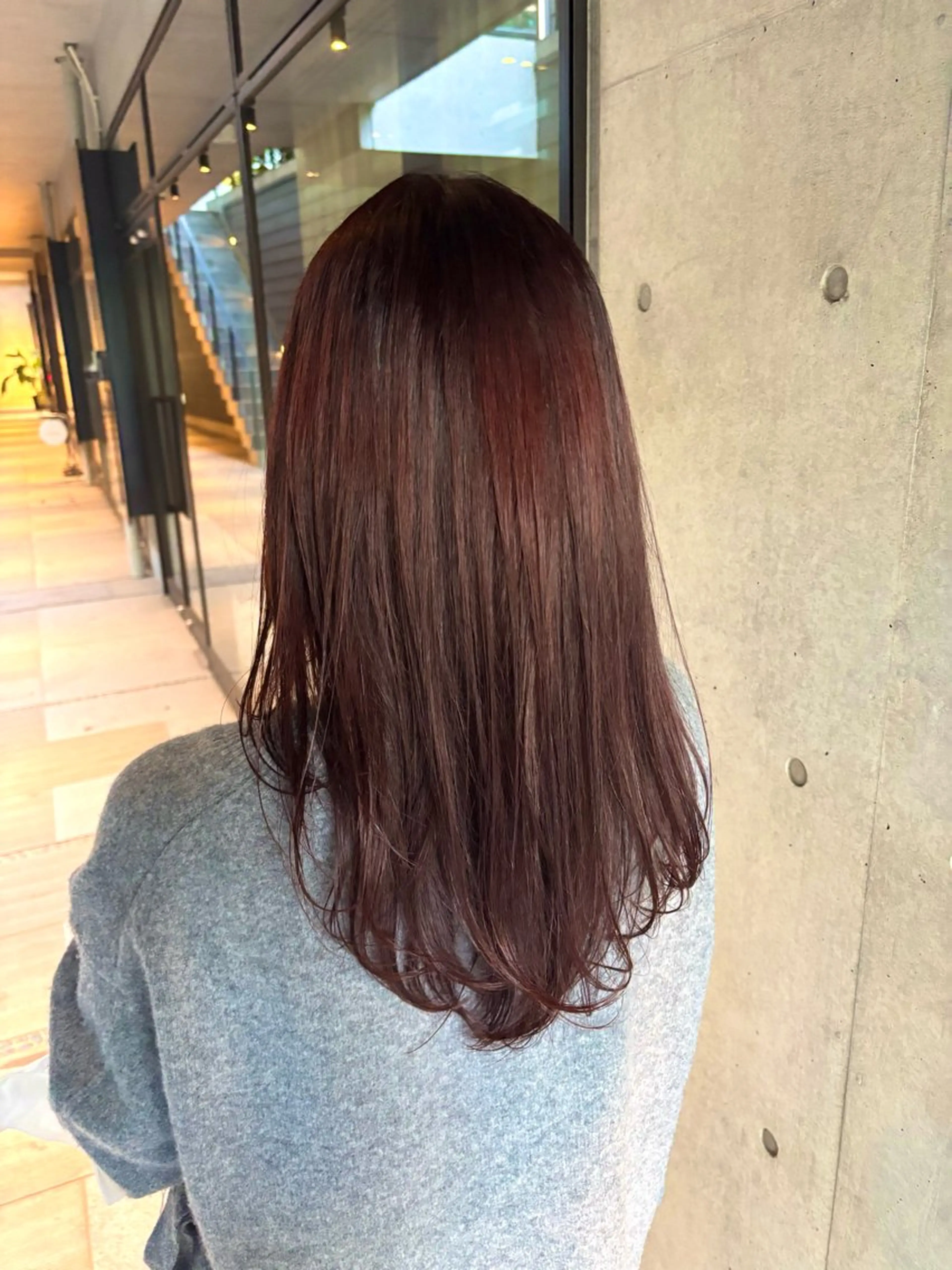 セミロング ヘアカラー トリートメント 透明感カラー🤎/ ツヤカラー/さくらのヘアスタイル