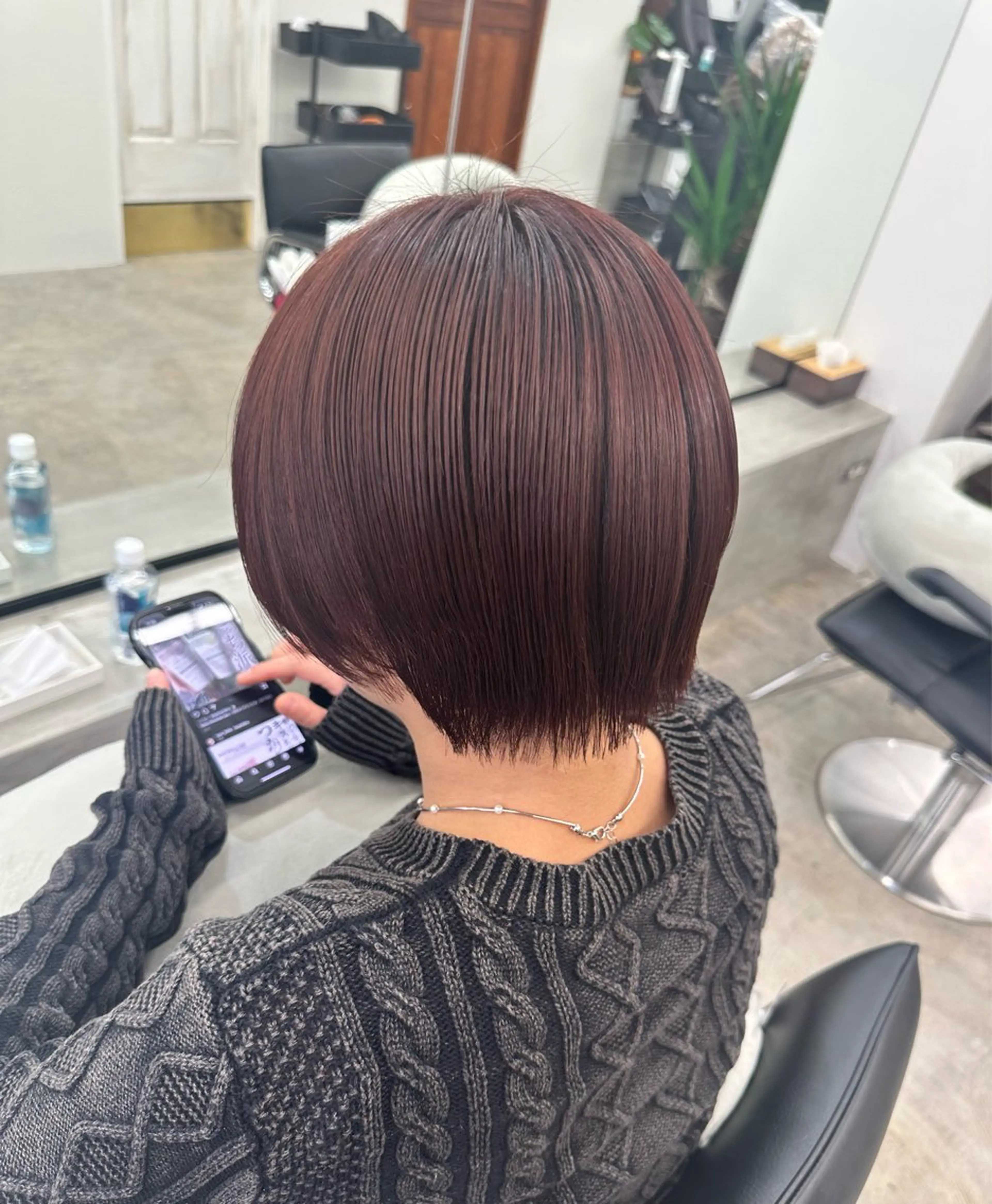 ショート カラー レッドカラー トリートメント 髪質改善/レイヤー/ 艶髪🎀ayaneのヘアスタイル