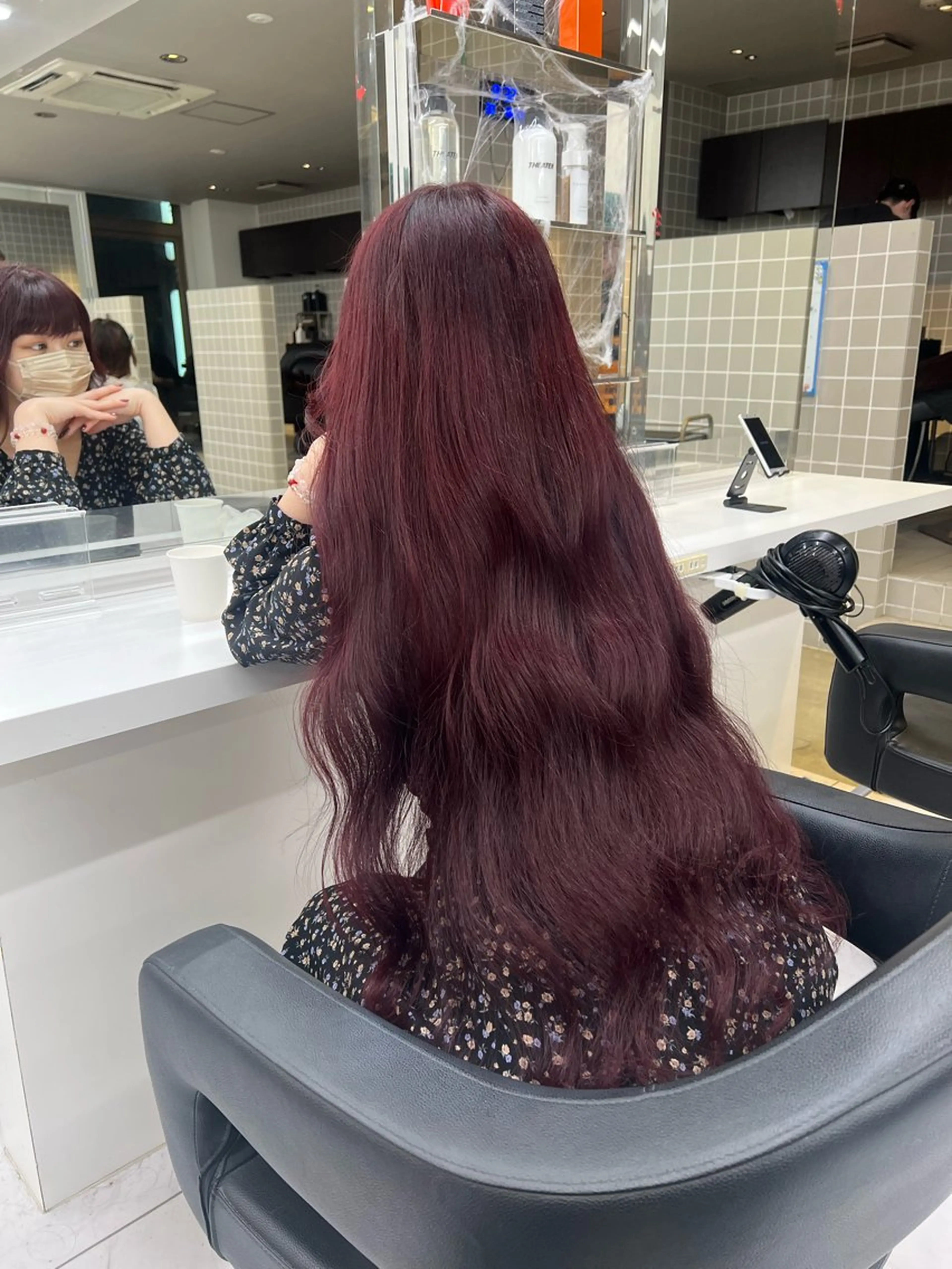 ロング カラー ヘアカラー 韓国レイヤーカット /ダブルカラーのヘアスタイル