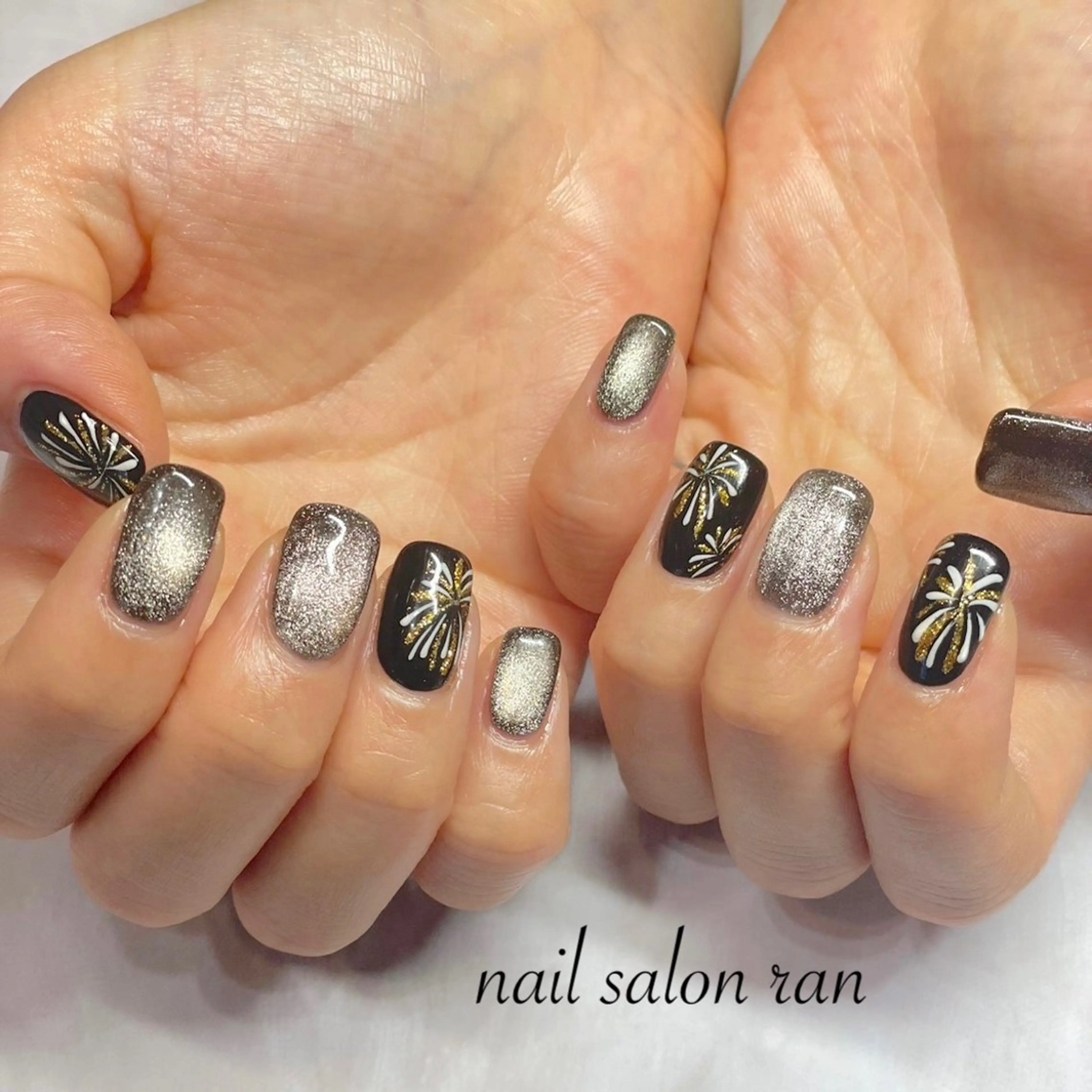 ネイル マグネットネイル ハンドネイル ハンドケア nailsalon ranのネイルデザイン