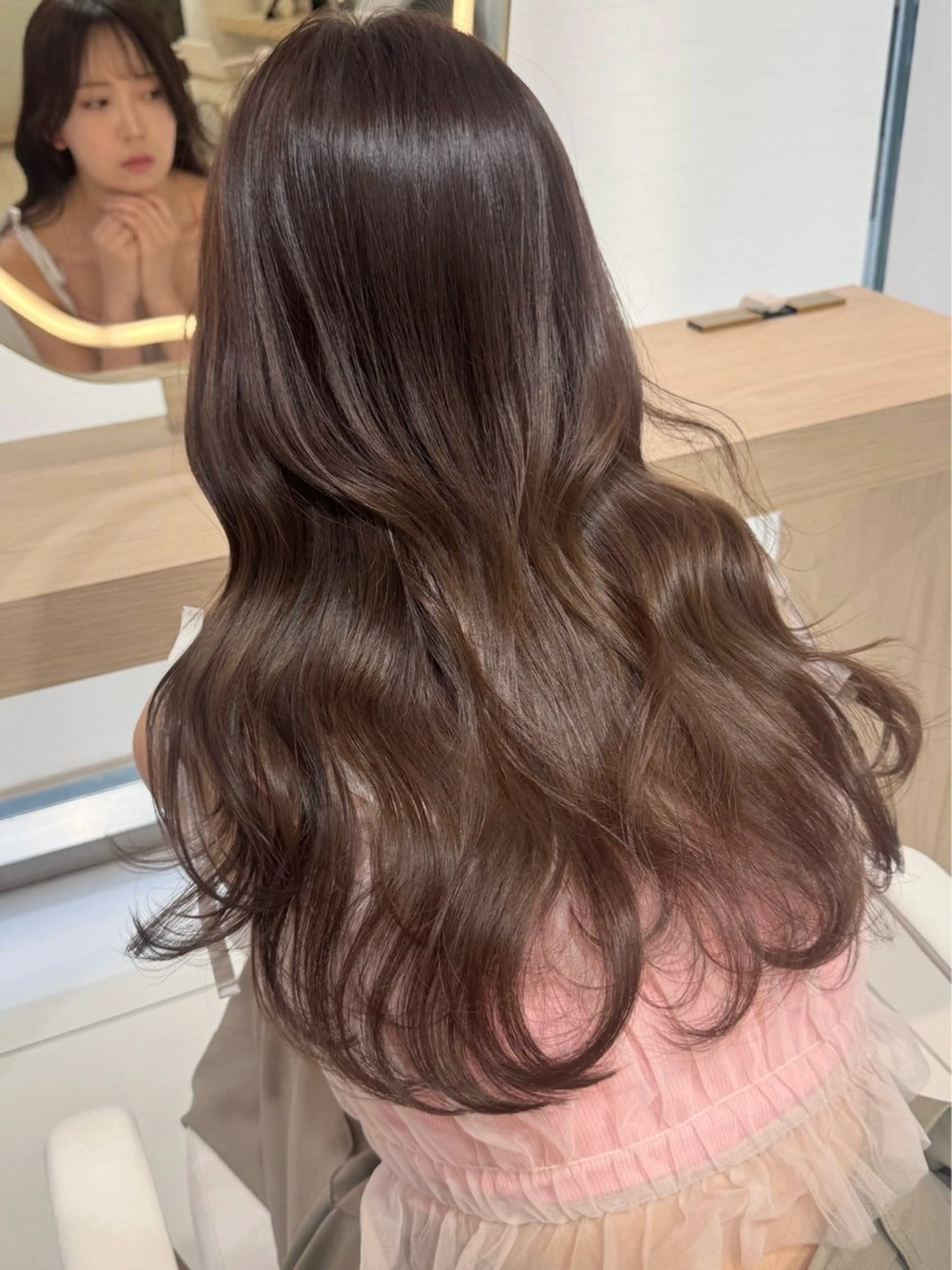 ロング カット ヘアカラー トリートメント 顔周り特化/韓国ヘア /レイヤー/琉冴のヘアスタイル
