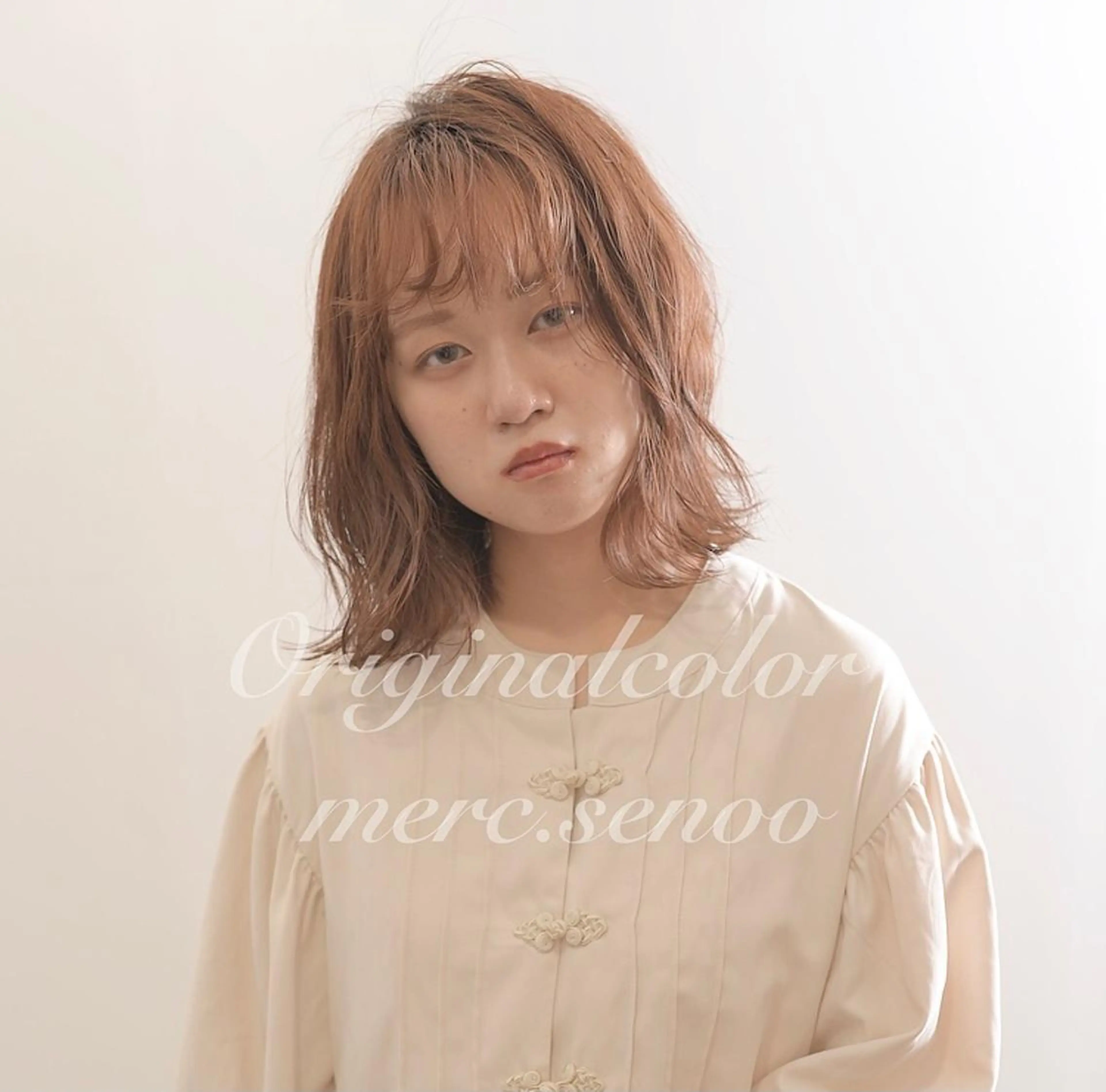 ミディアム カラー パーマ ヘアアレンジ メンズ キッズ ネイル マツエク・マツパ ヘアカラー ヘッドスパ merc. 🩵妹尾杏菜のヘアスタイル