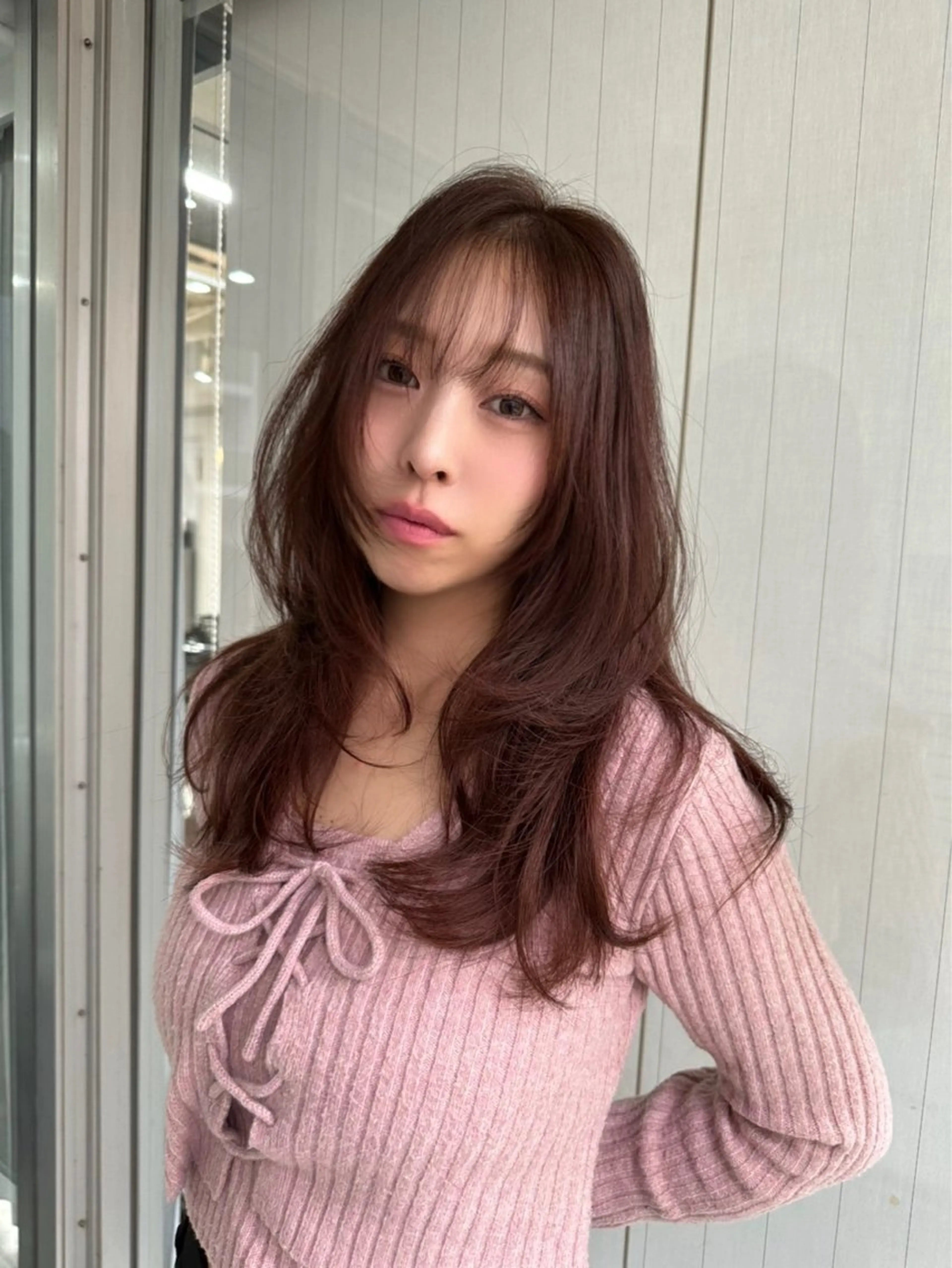 セミロング カット ヘアカラー 韓国ヘア✨美髪矯正✨ 高橋大河のヘアスタイル