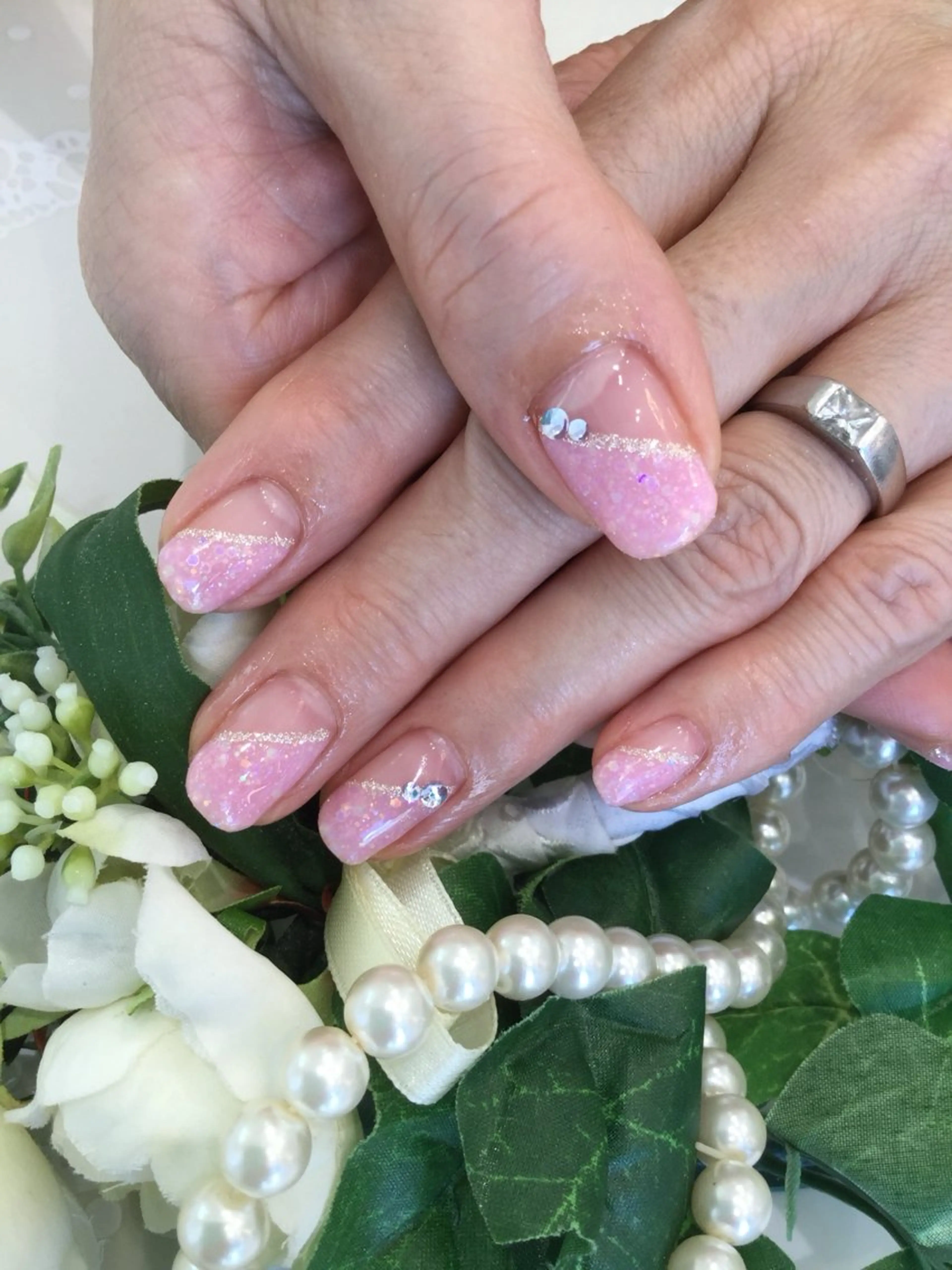 ネイル ジェルネイル ストーンネイル nailsalon MINERVAのネイルデザイン
