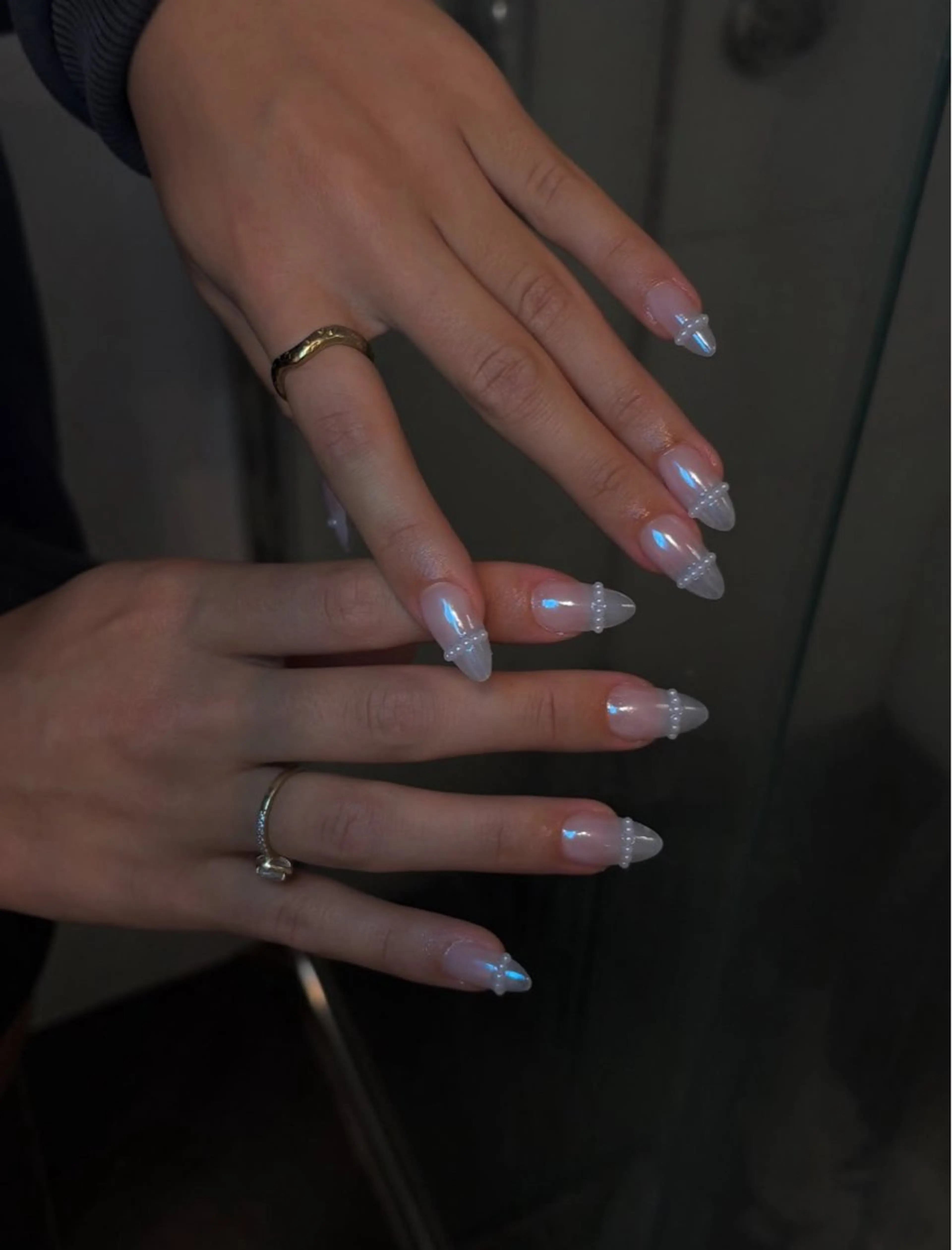 ネイル アートネイル フレンチネイル ジェルネイル キラキラネイル ニュアンスネイル ハンドネイル Ryu Nail Studio所属・Ryu Nail YukiChanのネイルデザイン