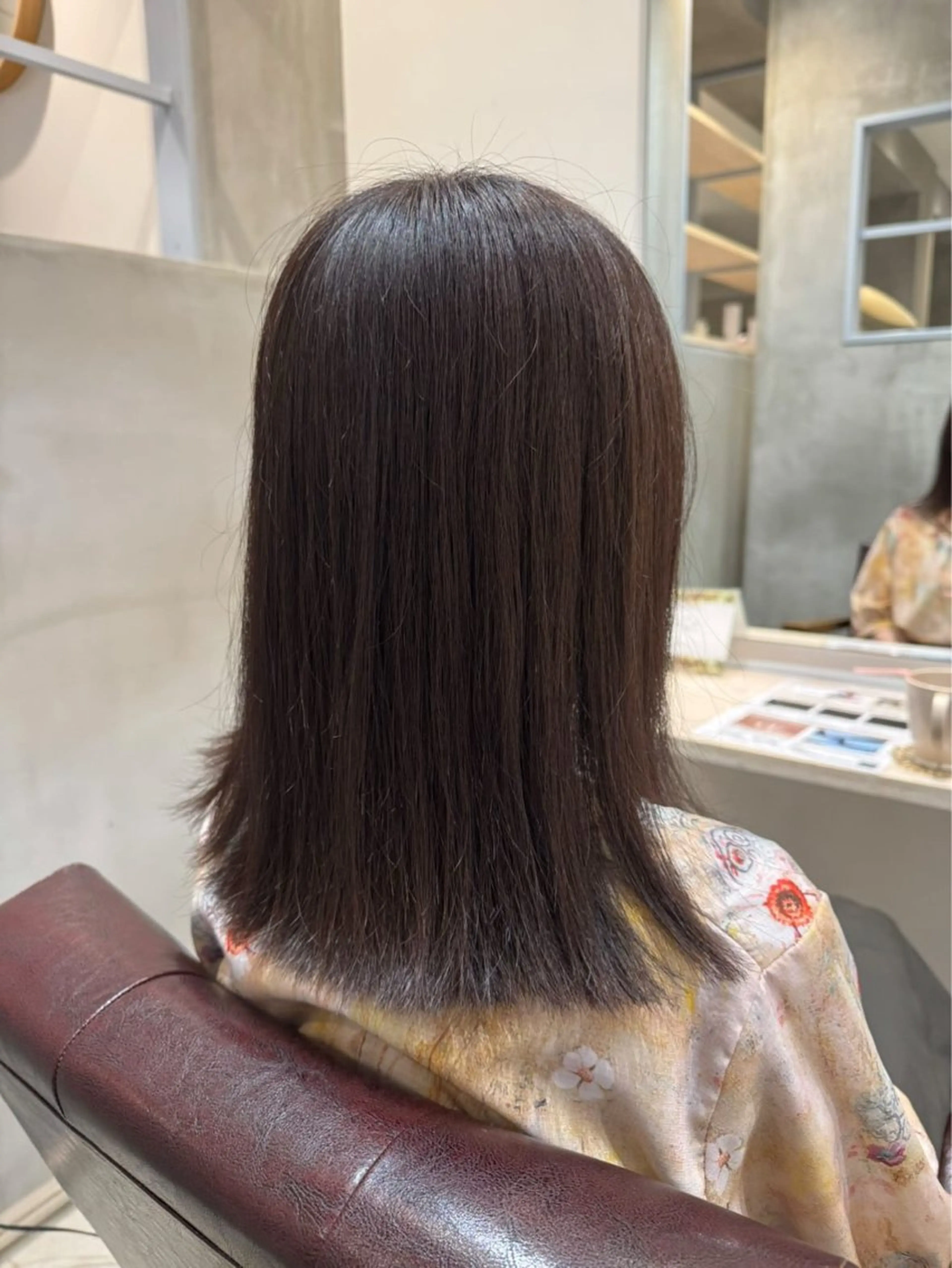ミディアム カラー 透明感カラー ハイライトカラー ハイライト 髪質改善 トリートメント ヘアカラー 宮田 侑京のヘアスタイル