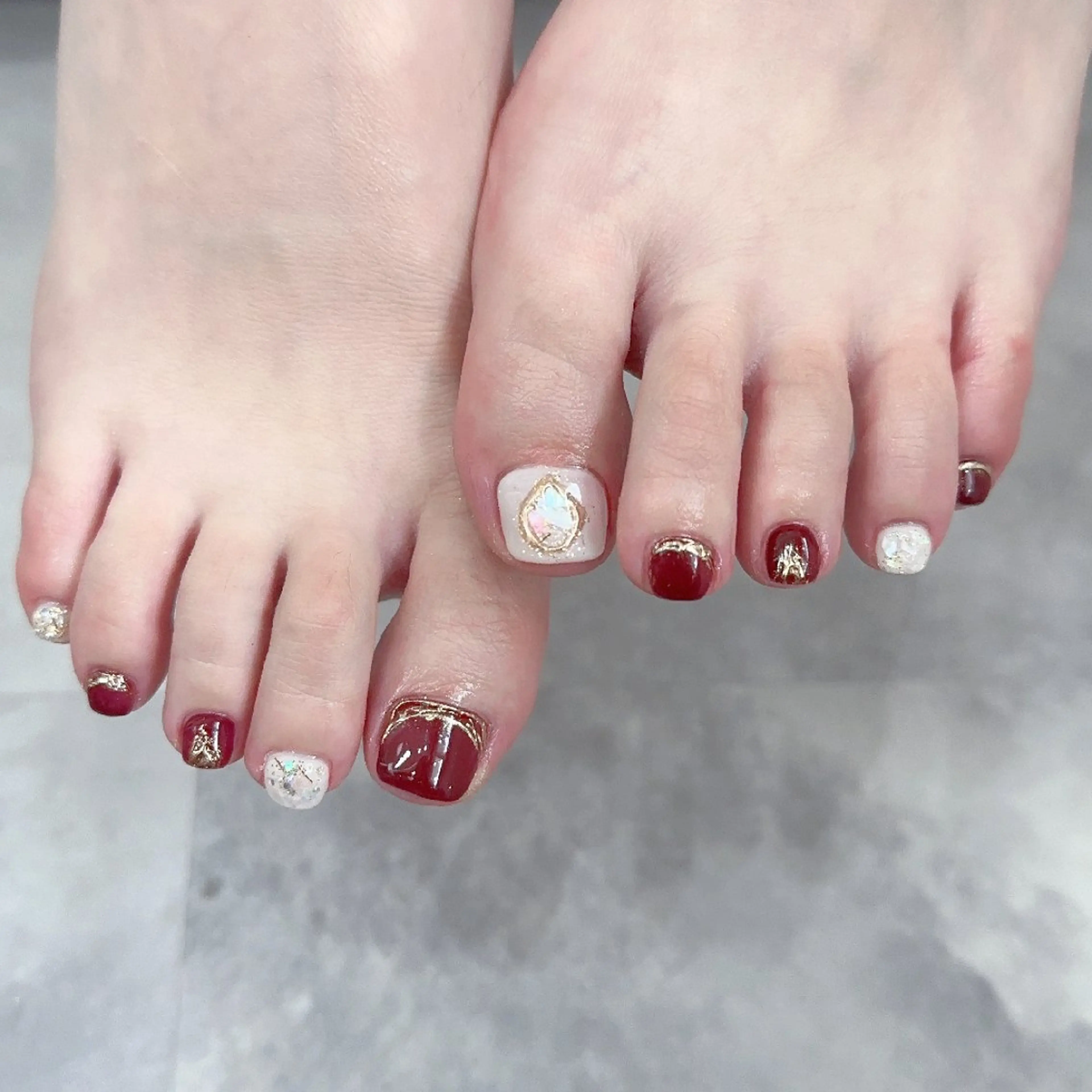 ネイル アートネイル フラワーネイル フットネイル フレンチネイル ジェルネイル フットネイル UM Nail Salonのネイルデザイン