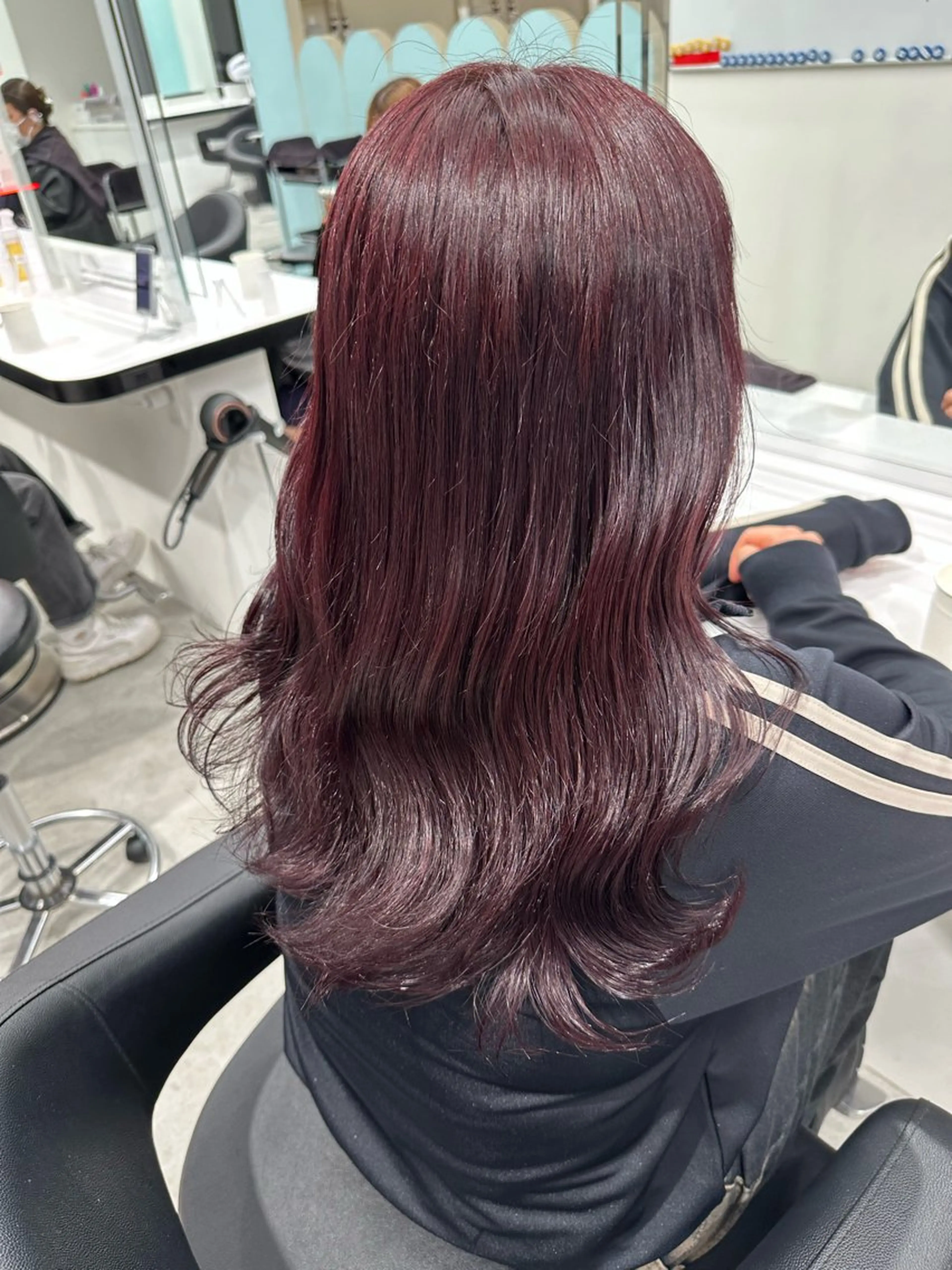 セミロング カラー カット ヘアカラー 🍒ワイン系 ウルフカット🍒拓未のヘアスタイル