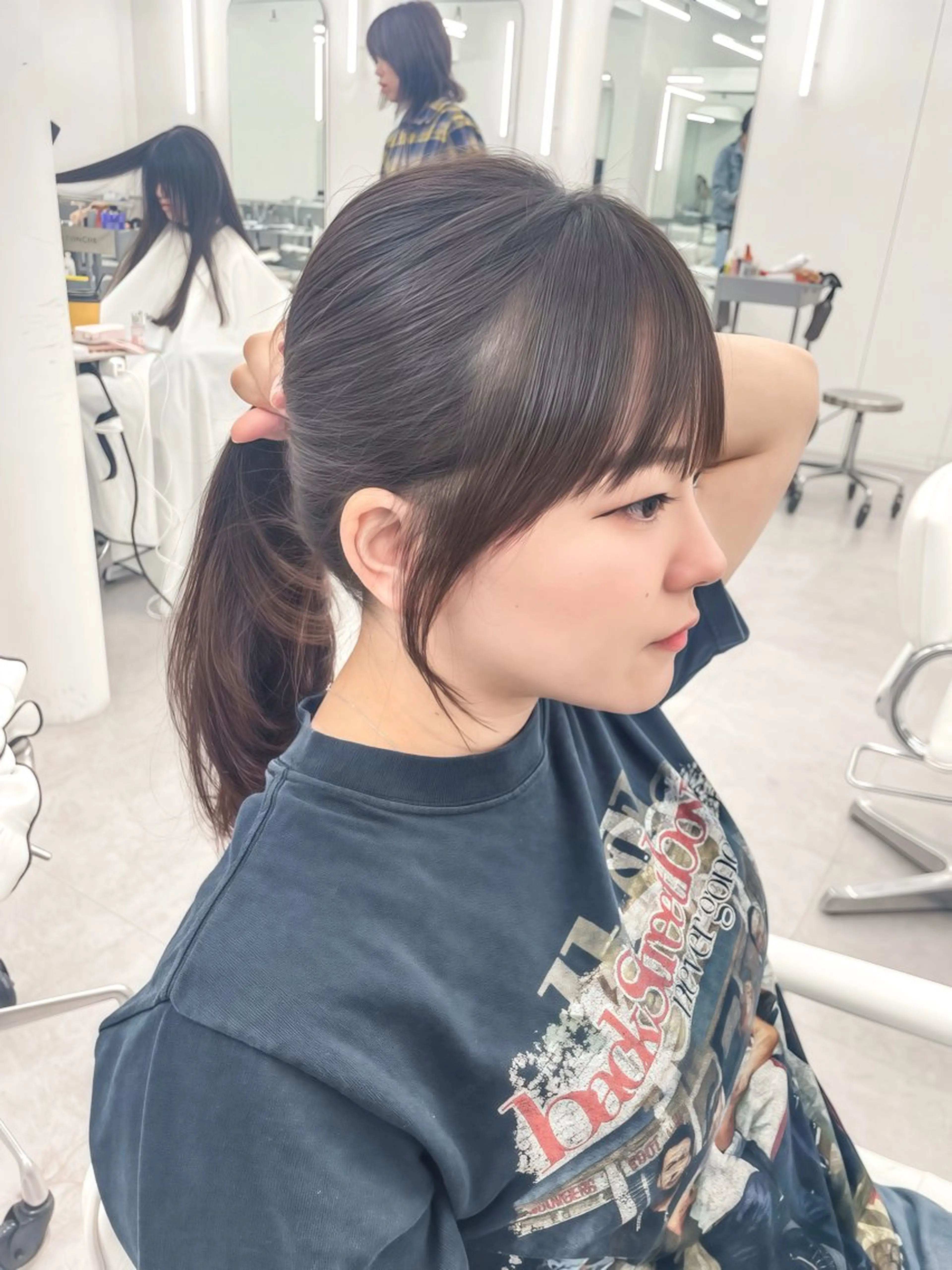 ロング カット AMA  TOKYO×AYUNCHE所属・韓国レイヤーカット 難波のヘアスタイル