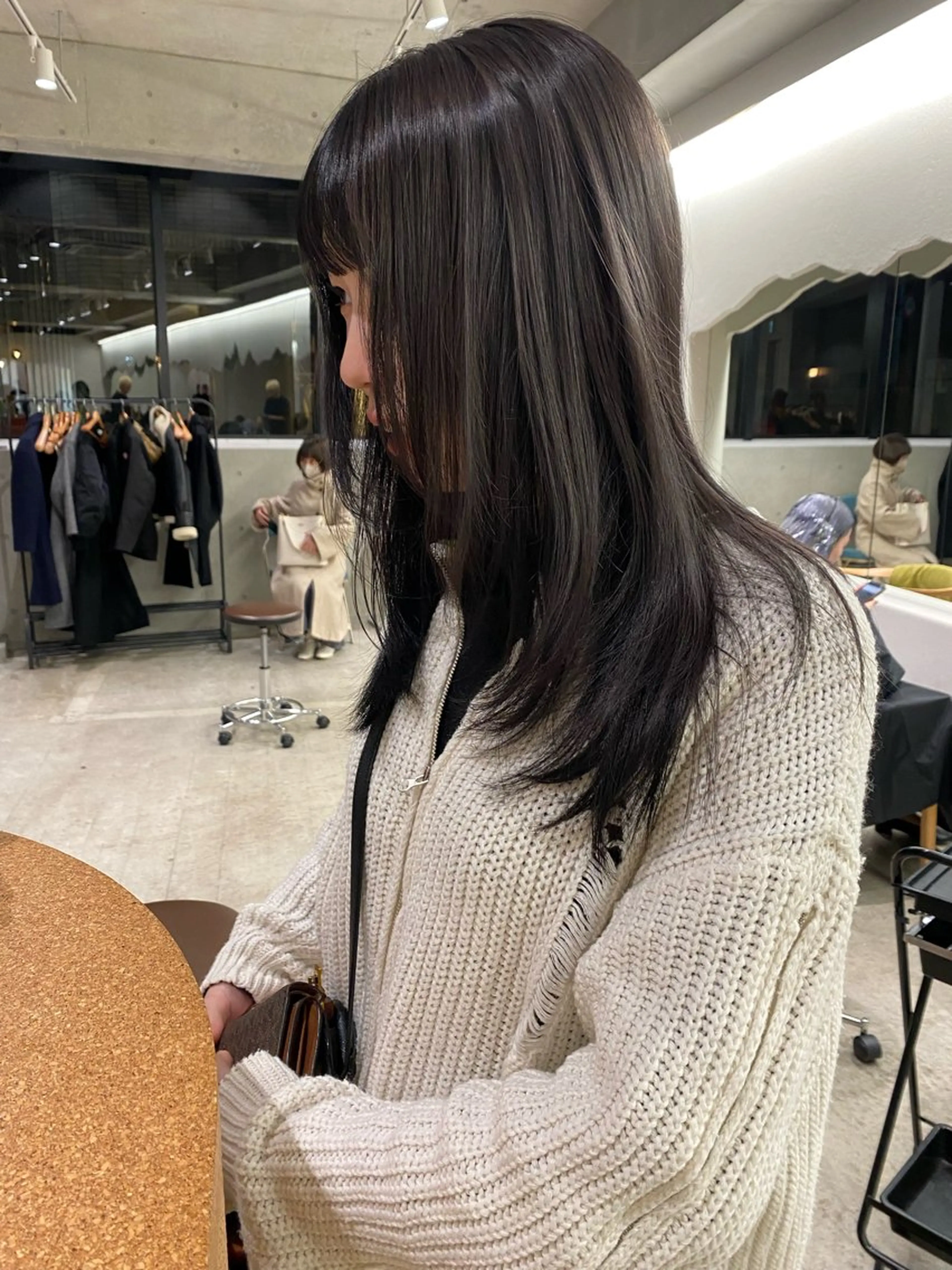 セミロング カラー カット ヘアカラー トリートメント レイヤー/柔色 カラー/SAkiのヘアスタイル