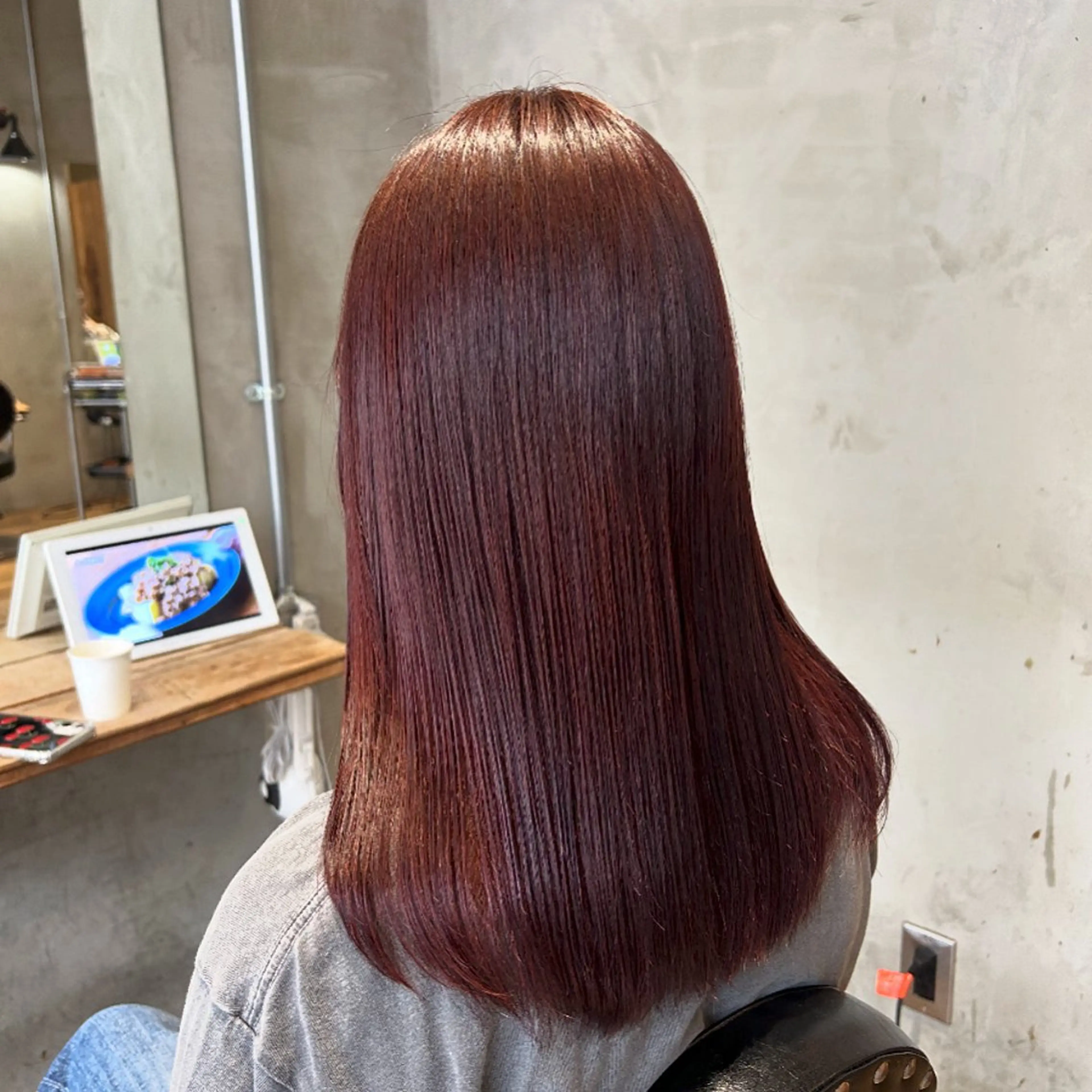 セミロング カラー パーマ ヘアアレンジ ブラウンカラー レッドカラー レッドブラウン La fith hair cheval　熊本店所属・透明感カラー🧸🫧 WAKOのヘアスタイル