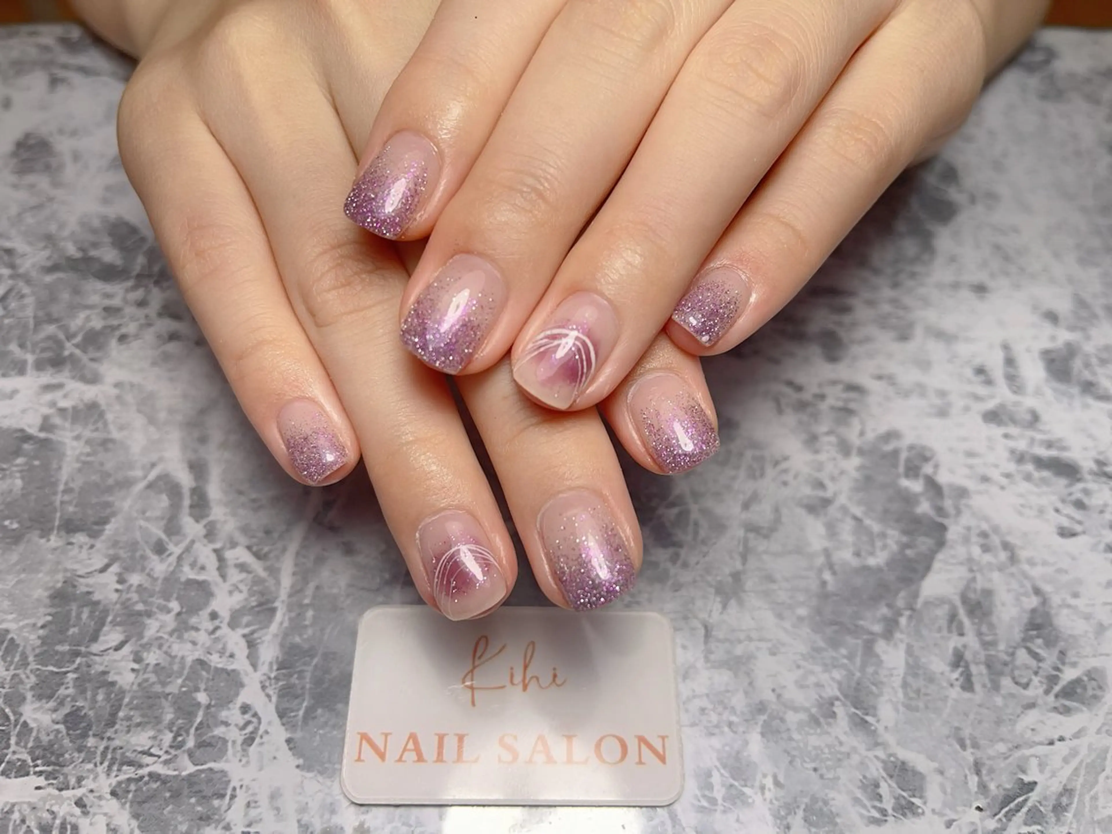 ネイル アートネイル フレンチネイル ジェルネイル グラデーション 韓国ネイル ハンドネイル Nail Salon Kihi さくらのネイルデザイン