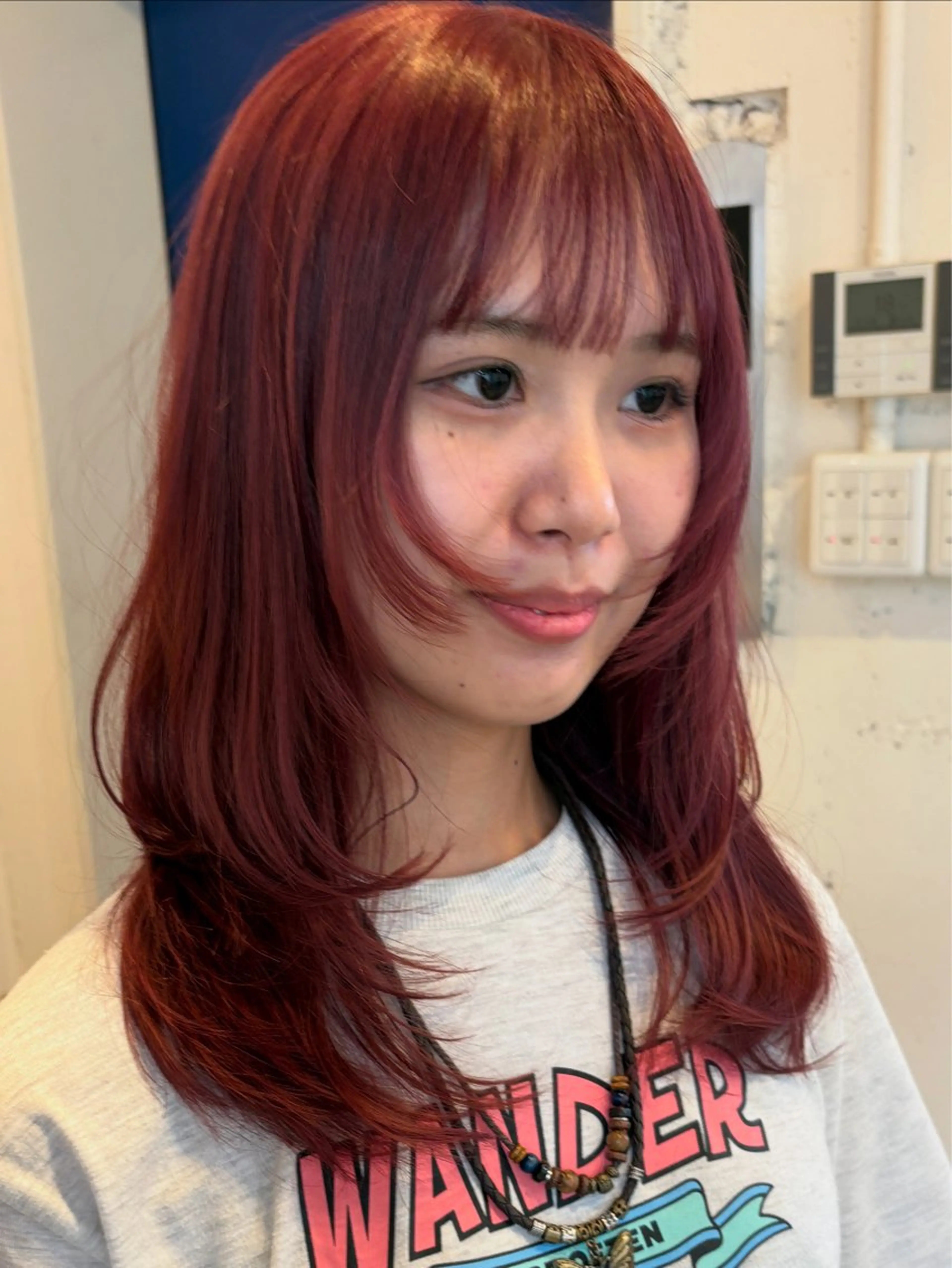 ミディアム カラー ヘアカラー トリートメント RIN／💫 レイヤーカット／韓国のヘアスタイル