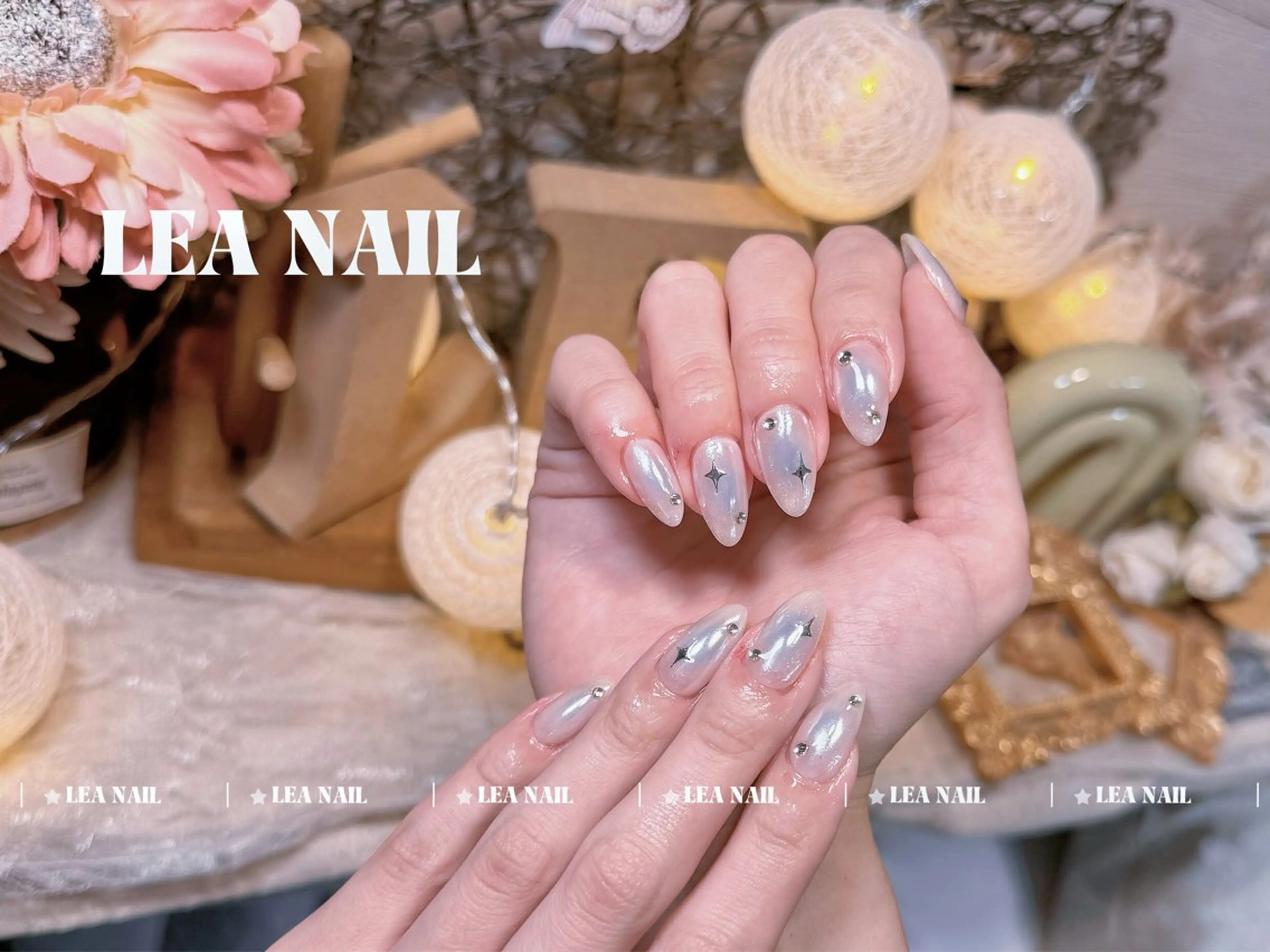 ネイル チークネイル ミラーネイル ハンドネイル ハンドケア Luxe Nail Salonのネイルデザイン