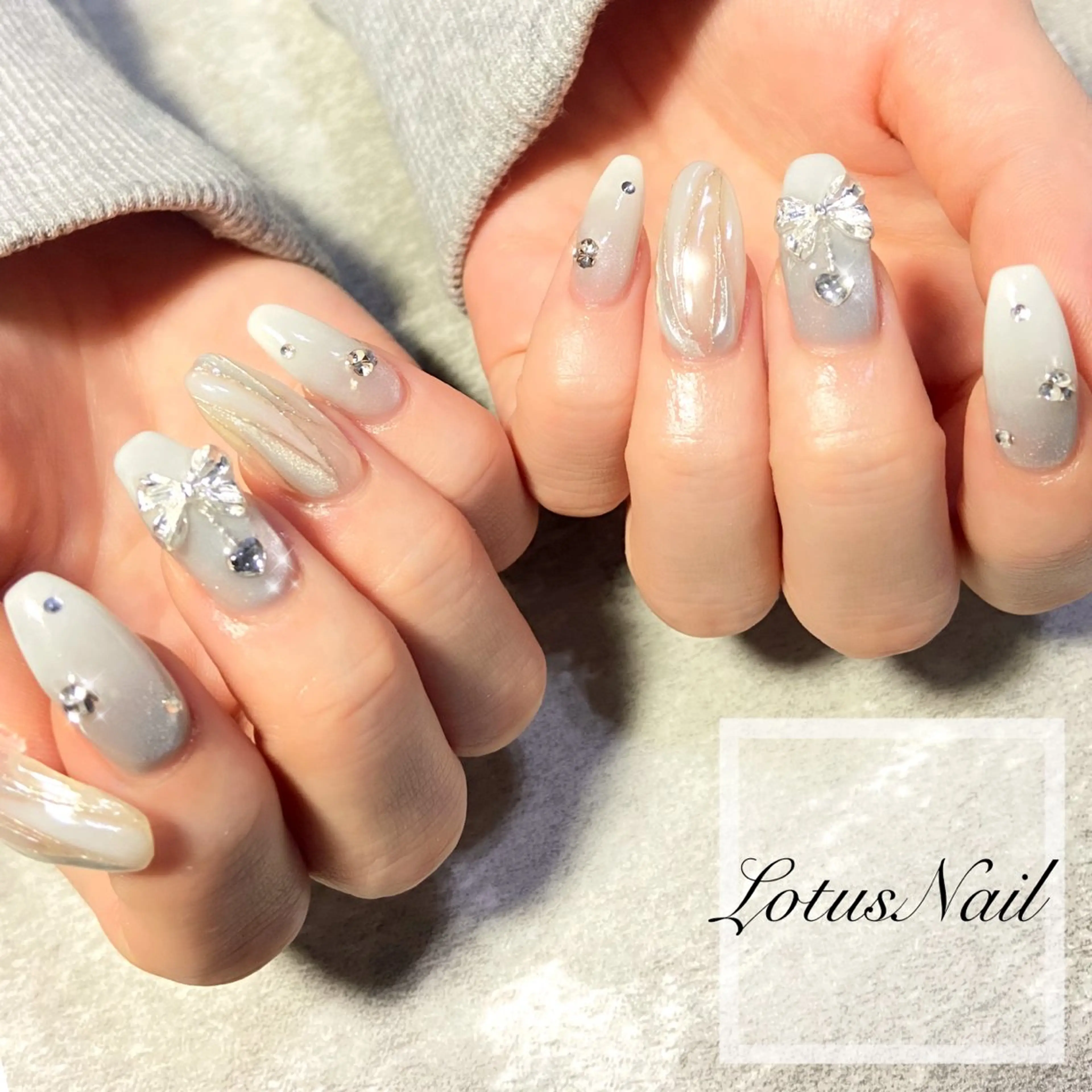 ネイル 冬ネイル クリスマス ハンドネイル Lotus Nailのネイルデザイン