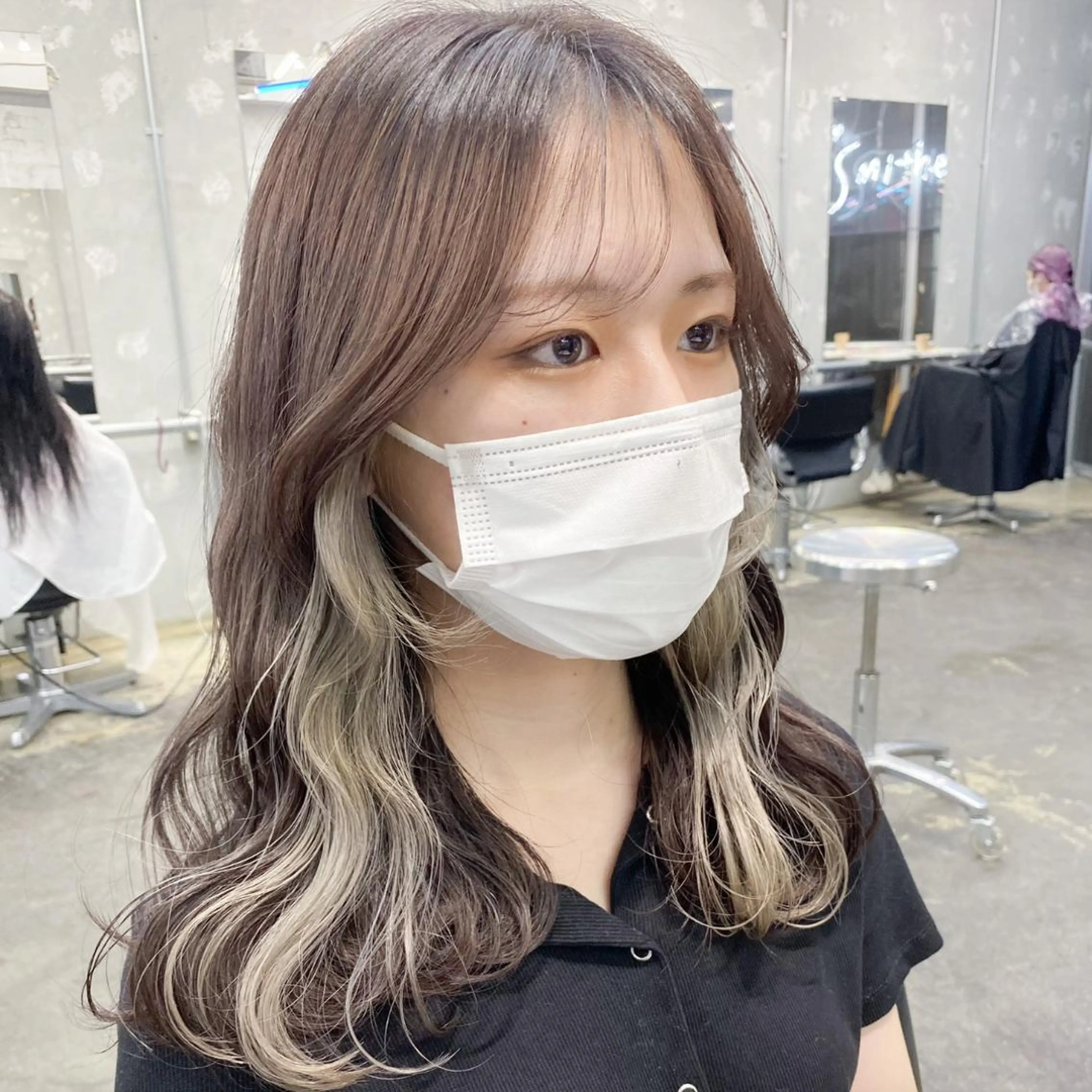 セミロング カラー 💗💗韓国レイヤー yu-ki💗💗のヘアスタイル