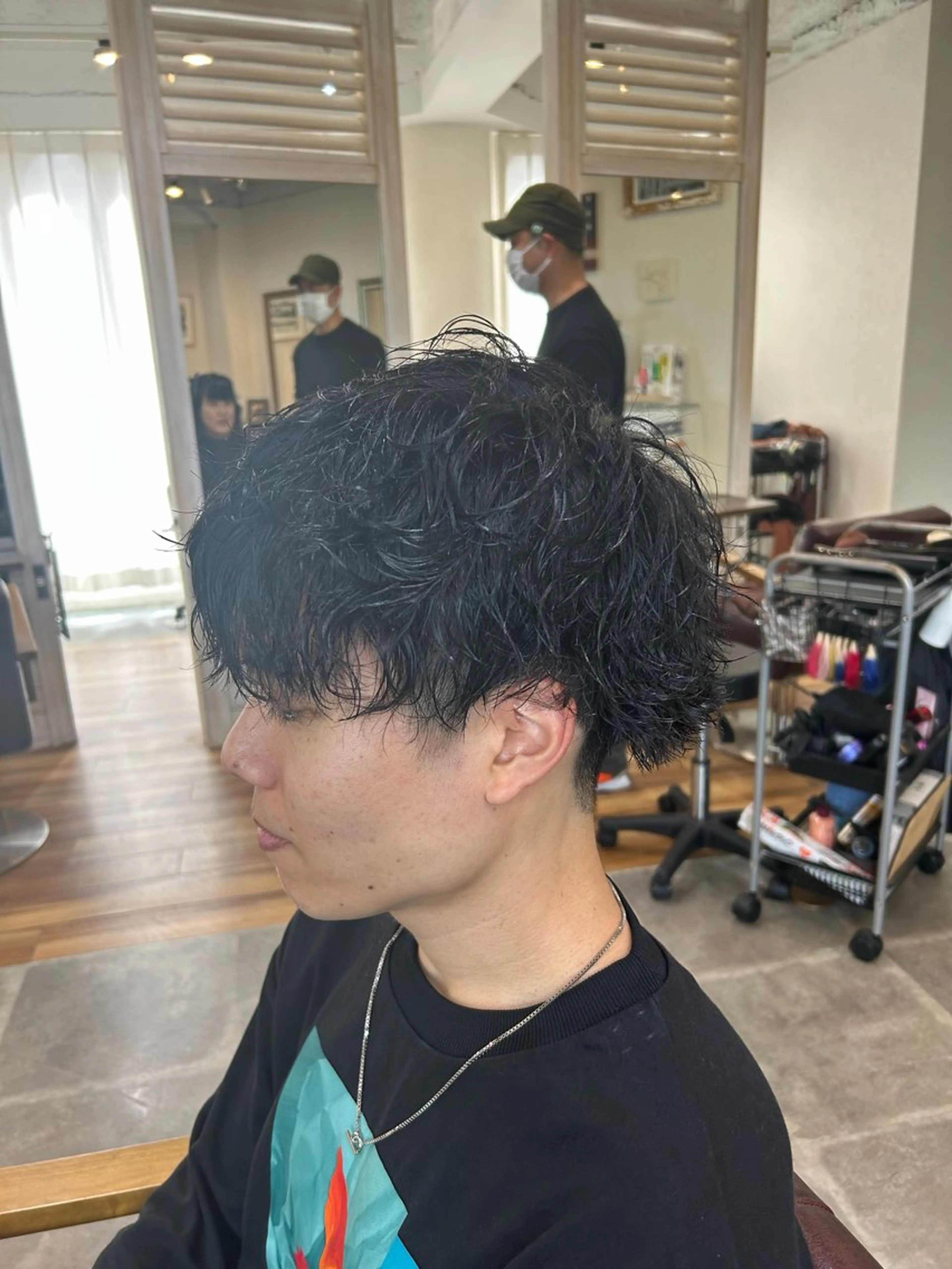 ショート パーマ メンズ カット パーマ CECIL hair なんば店所属・メンズパーマ 艶髪☆店長☆有馬のヘアスタイル